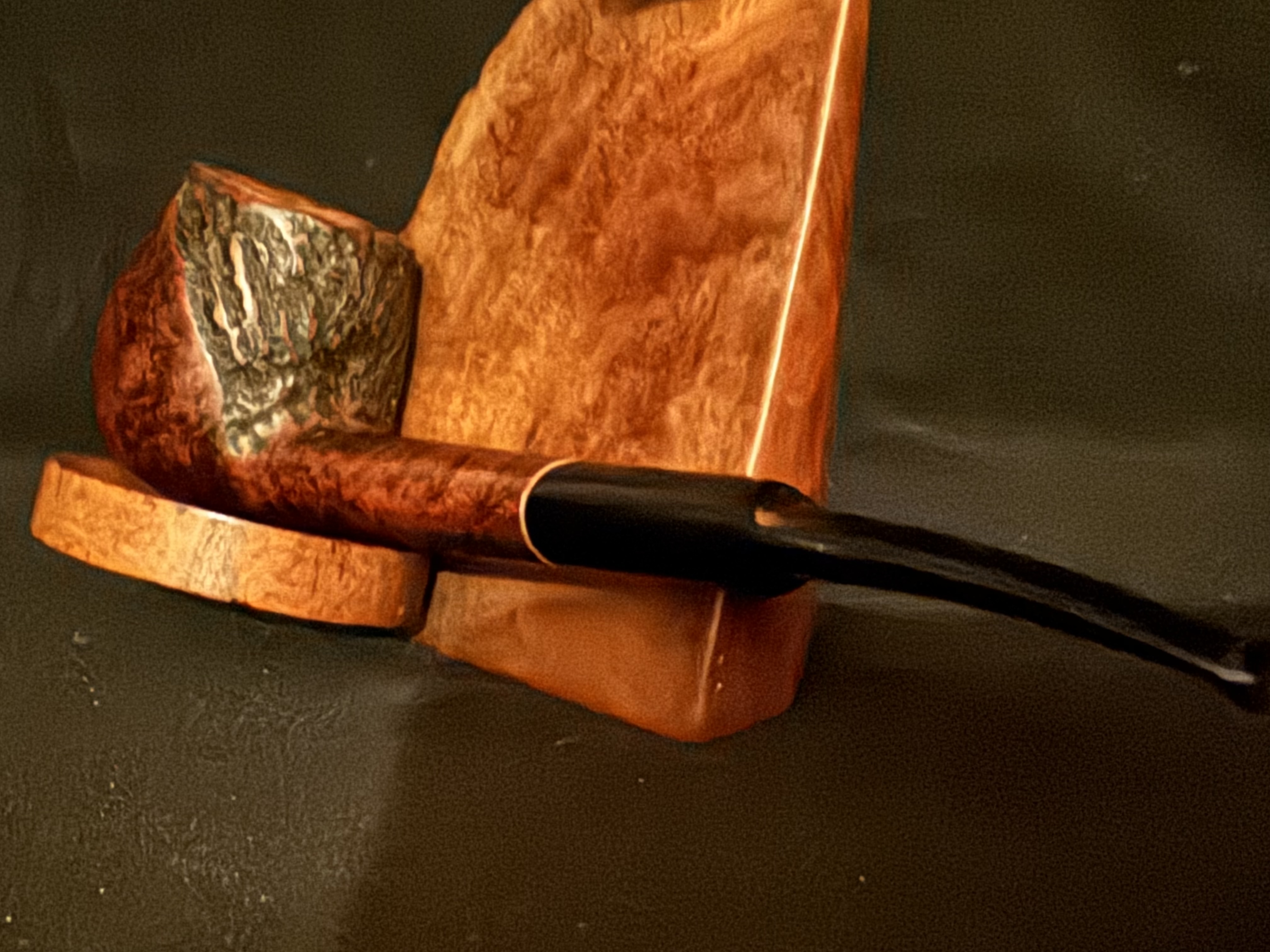 HAF Handmade in Denmark Straight Apple Pot Rustic Finish Danish Estate Pipe 9