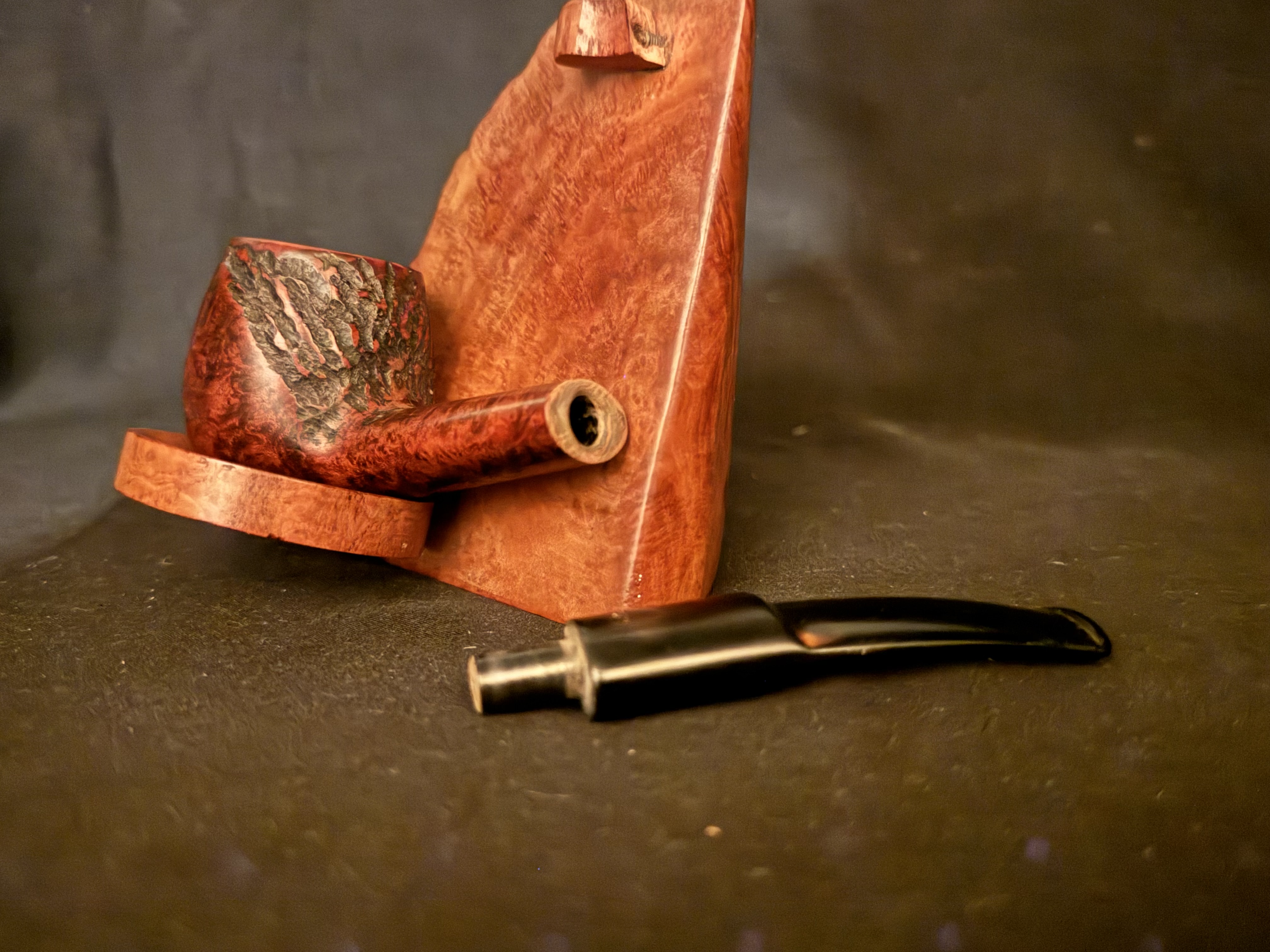 HAF Handmade in Denmark Straight Apple Pot Rustic Finish Danish Estate Pipe 10