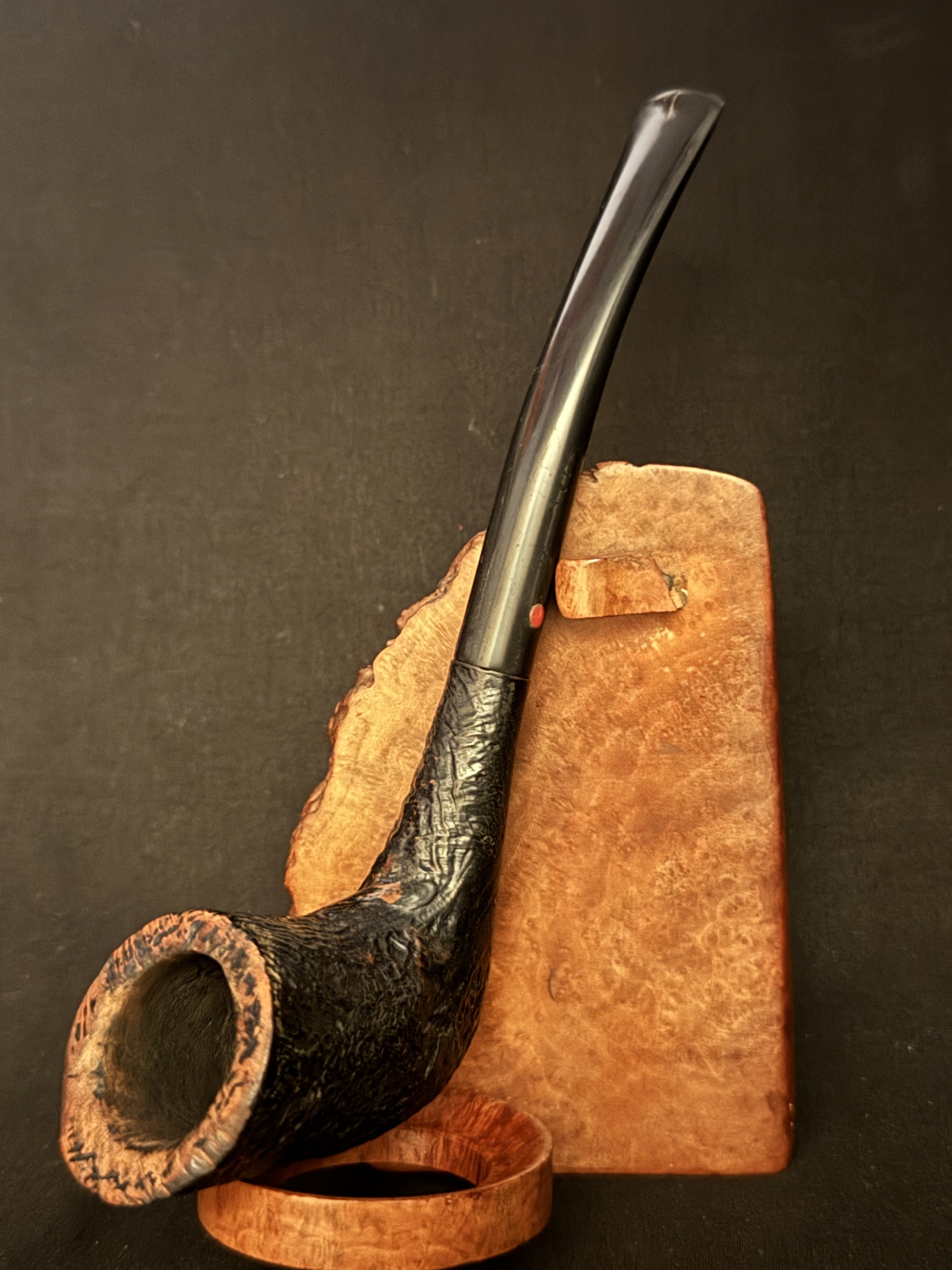 Henri Vuillard Corsica Selected Briar Smooth Billiard Estate Pipe, Dark Sandblast