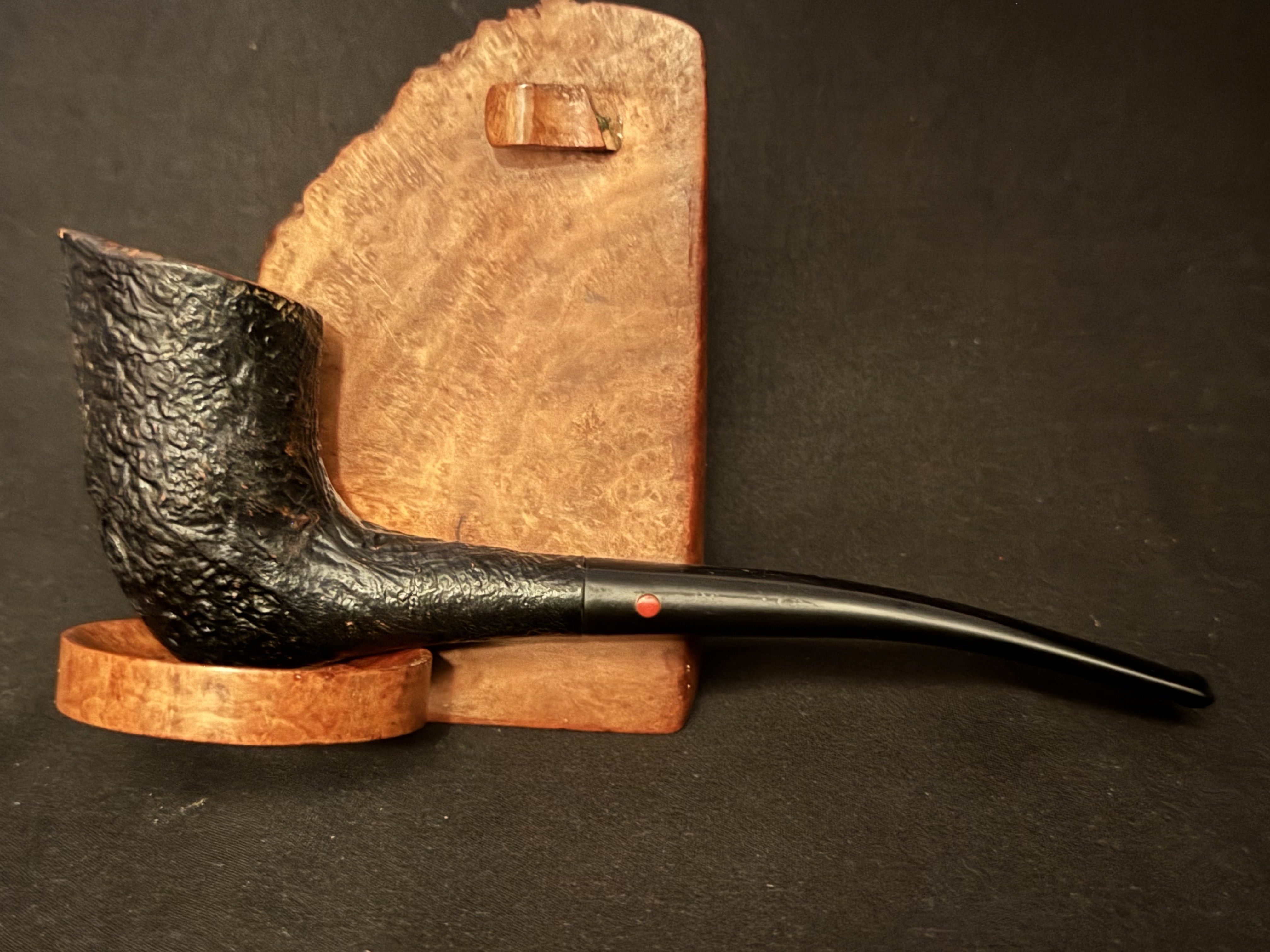 Henri Vuillard Corsica Selected Briar Smooth Billiard Estate Pipe, Dark Sandblast 3