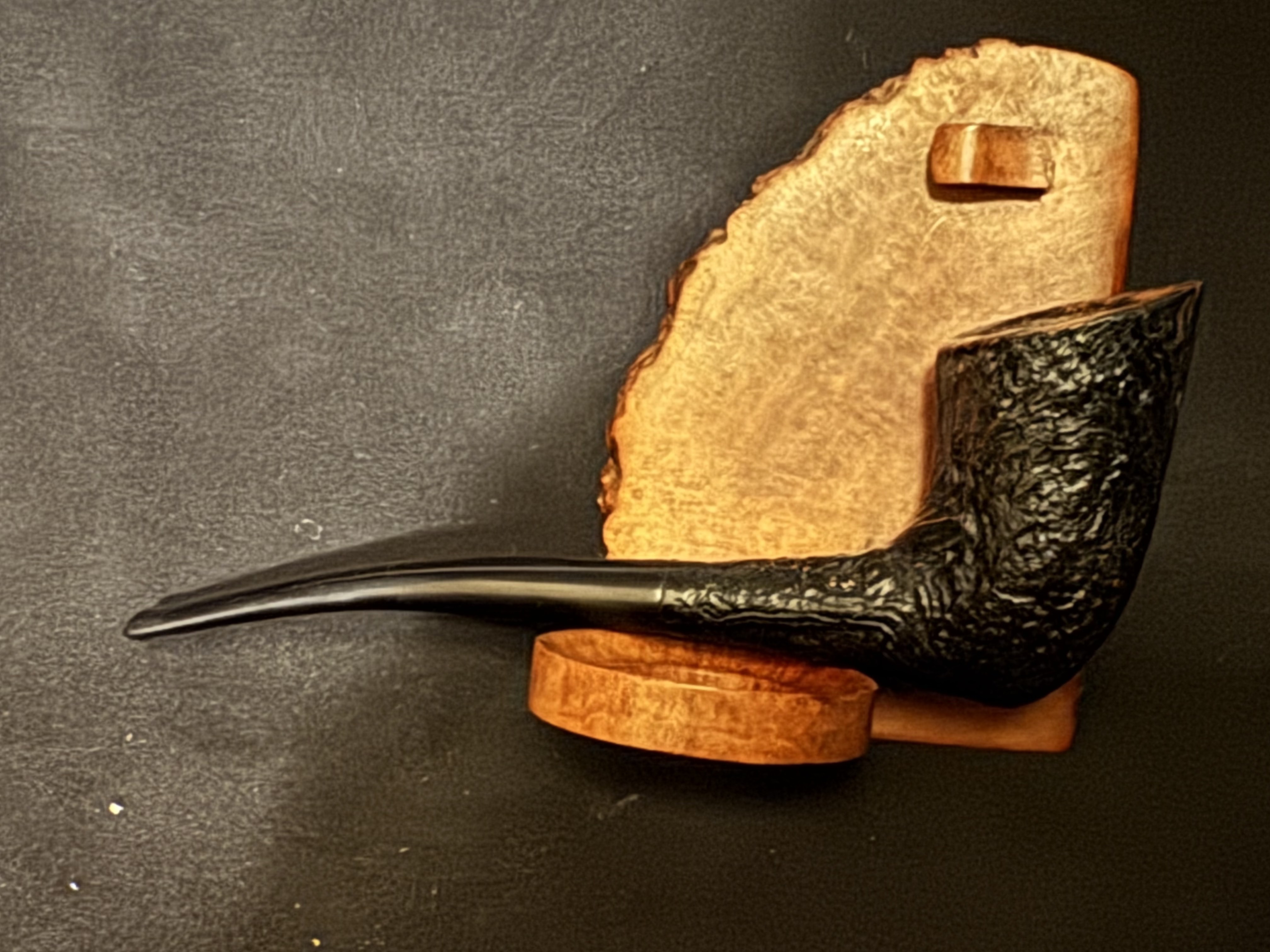 Henri Vuillard Corsica Selected Briar Smooth Billiard Estate Pipe, Dark Sandblast 4