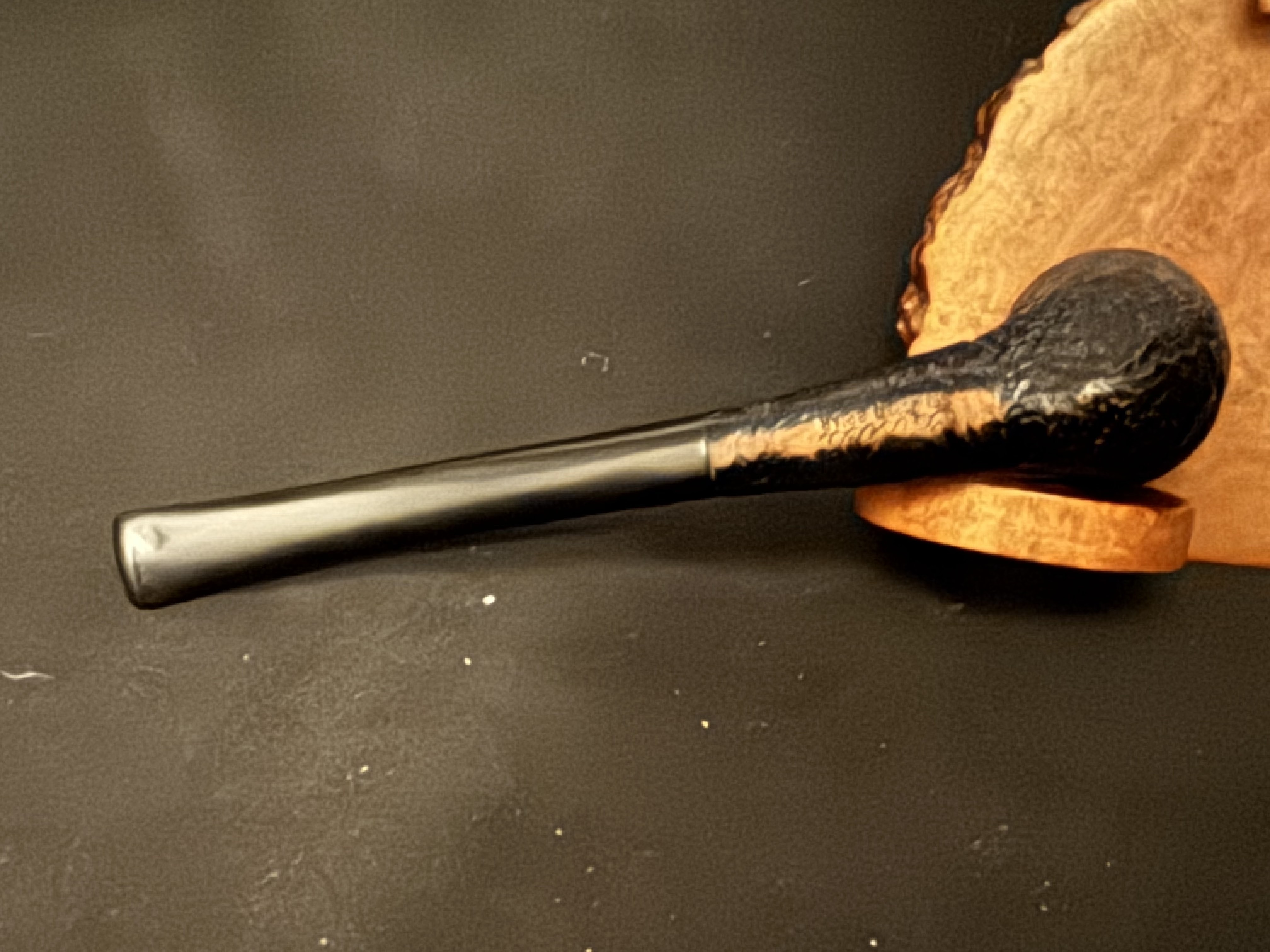 Henri Vuillard Corsica Selected Briar Smooth Billiard Estate Pipe, Dark Sandblast 6