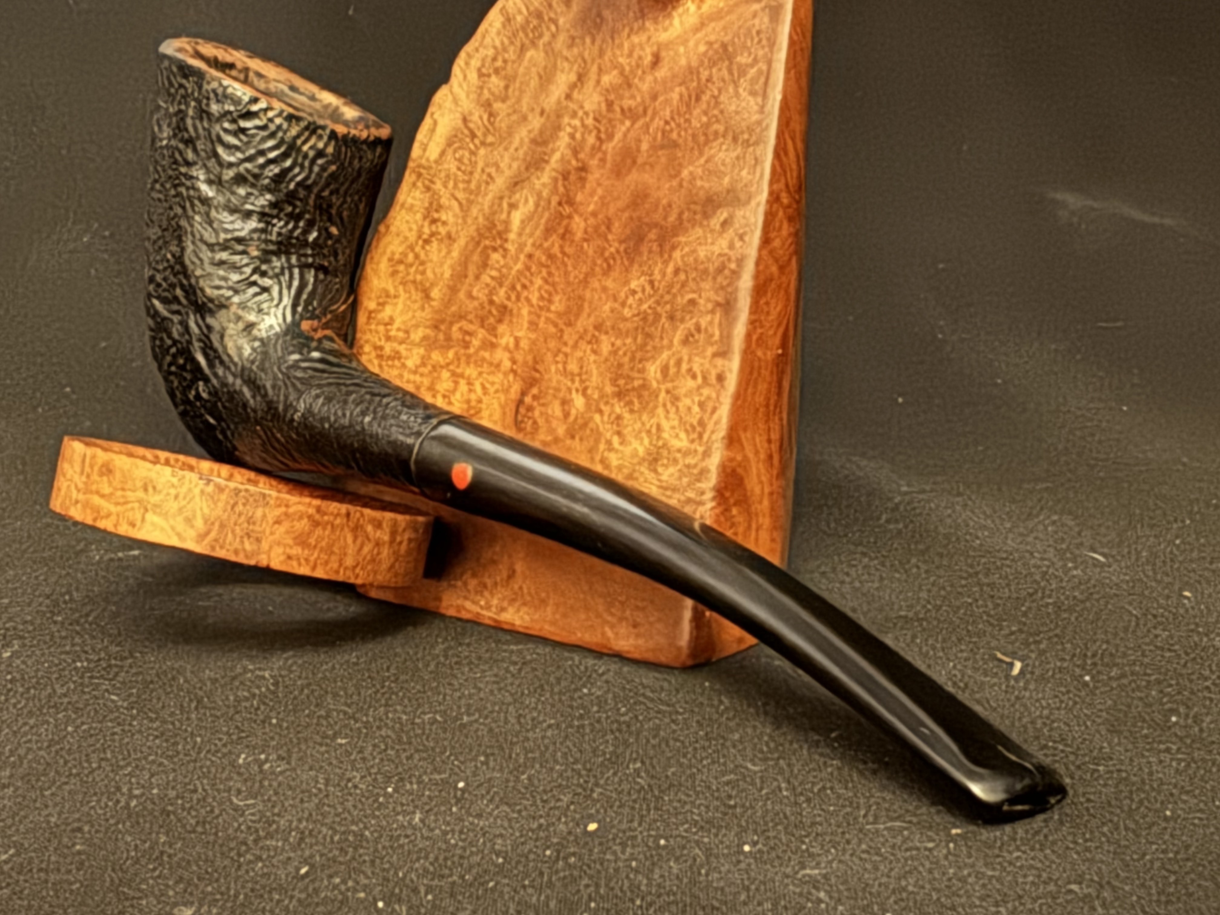 Henri Vuillard Corsica Selected Briar Smooth Billiard Estate Pipe, Dark Sandblast 8