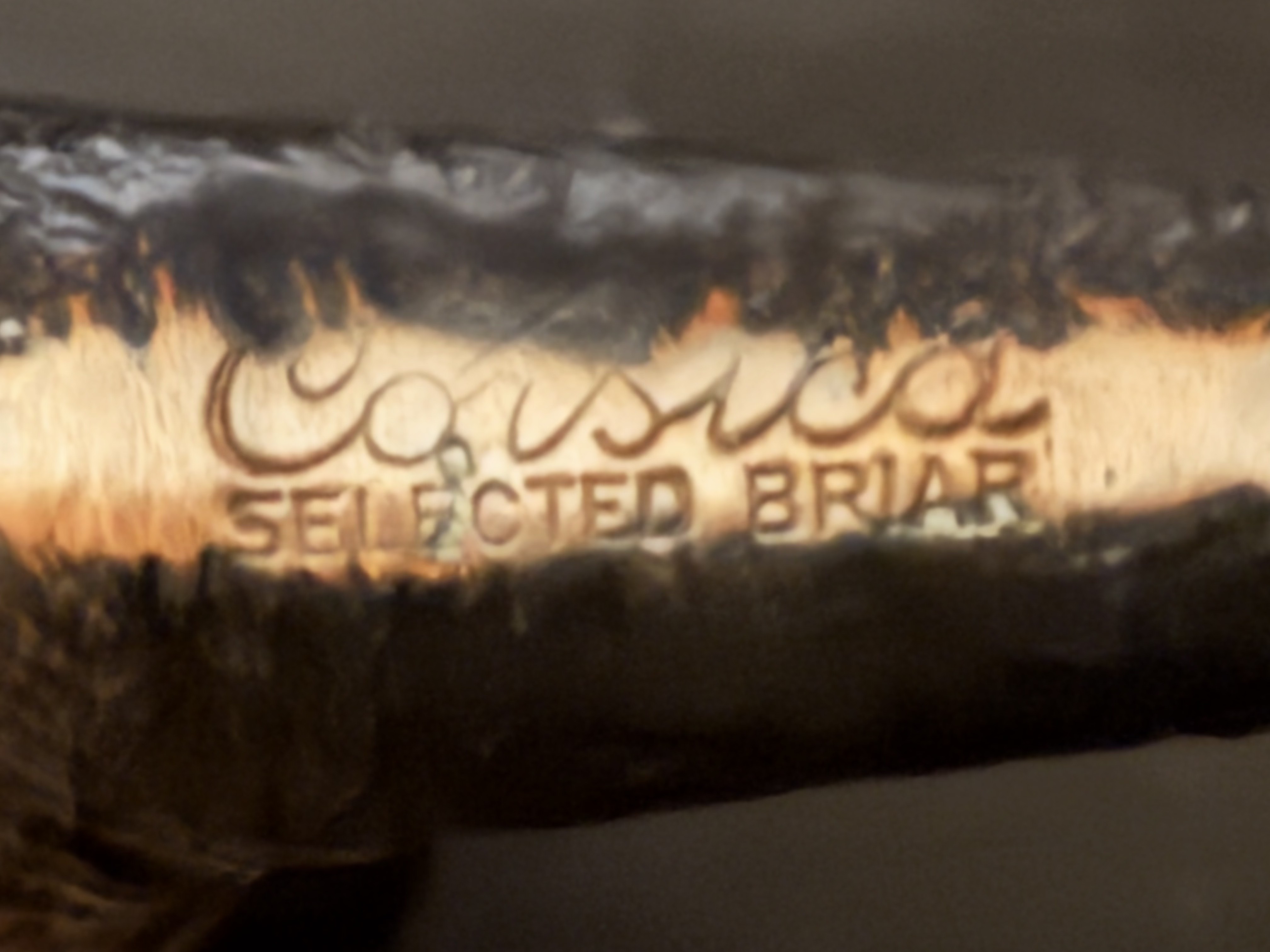 Henri Vuillard Corsica Selected Briar Smooth Billiard Estate Pipe, Dark Sandblast 10