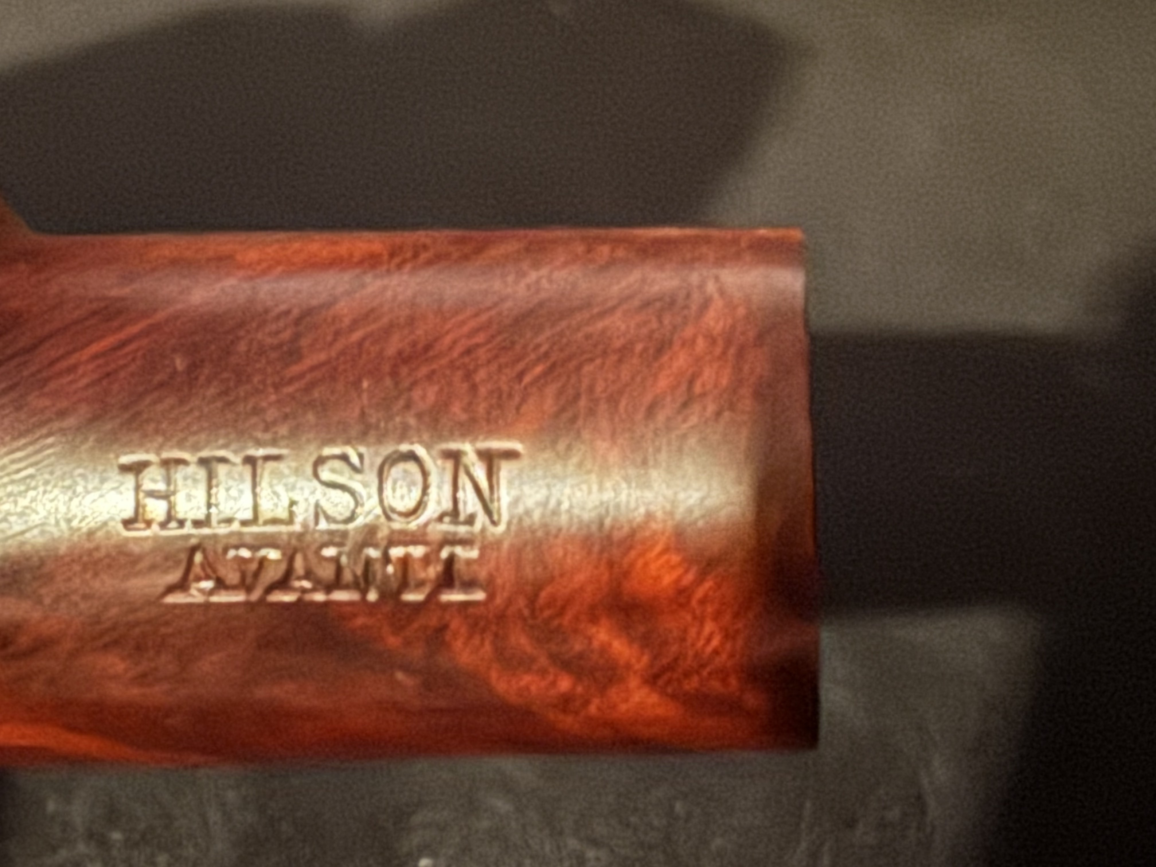Hilson Avanti 211 Bent Brandy Reddish Smooth Briar Vulcanite Stem Estate Pipe 9mm Filter 2