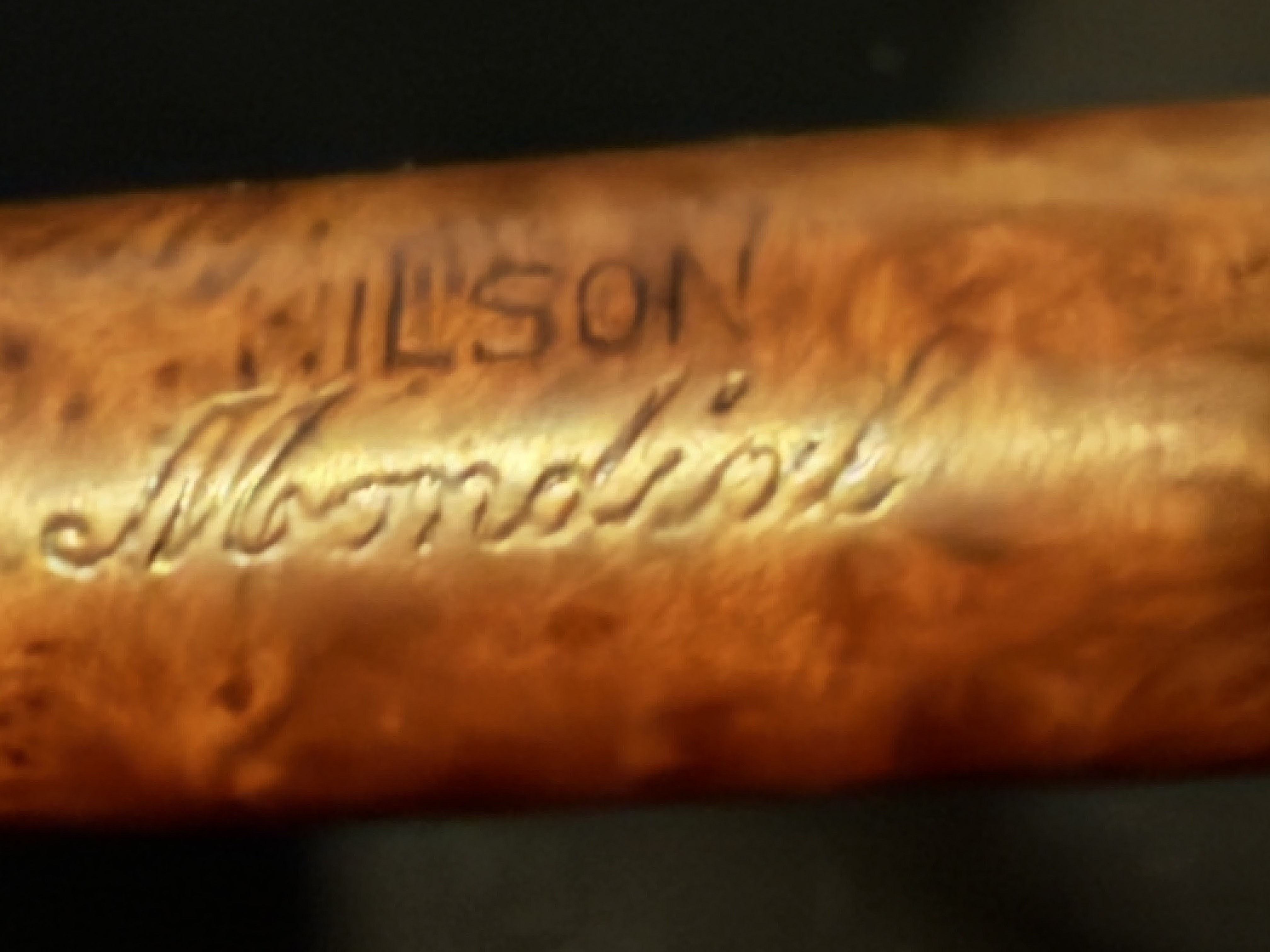 Hilson Mondial Block Meerschaum Line Smooth Straight Billiard Meerschaum Insert Estate Pipe