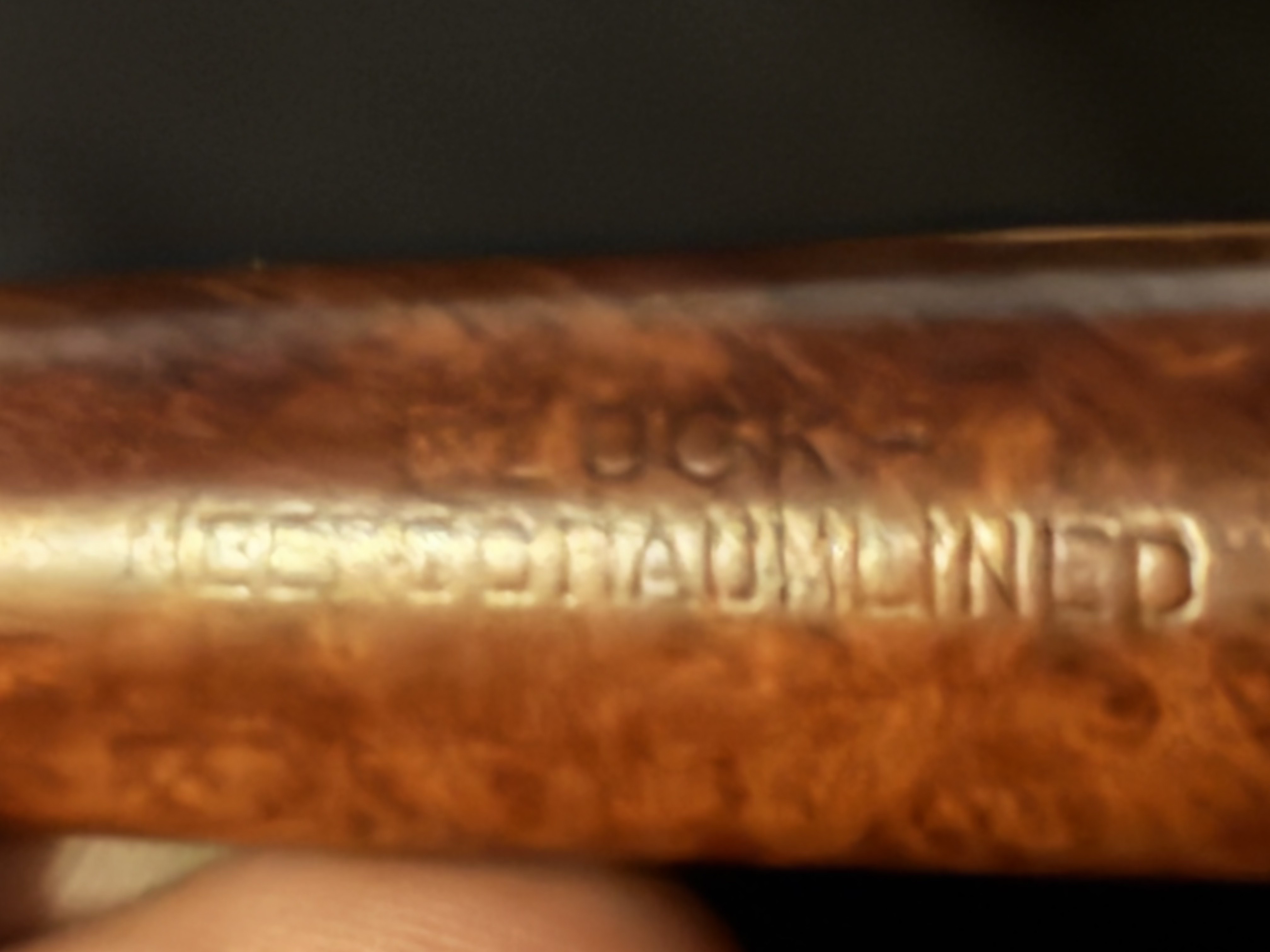 Hilson Mondial Block Meerschaum Line Smooth Straight Billiard Meerschaum Insert Estate Pipe 2