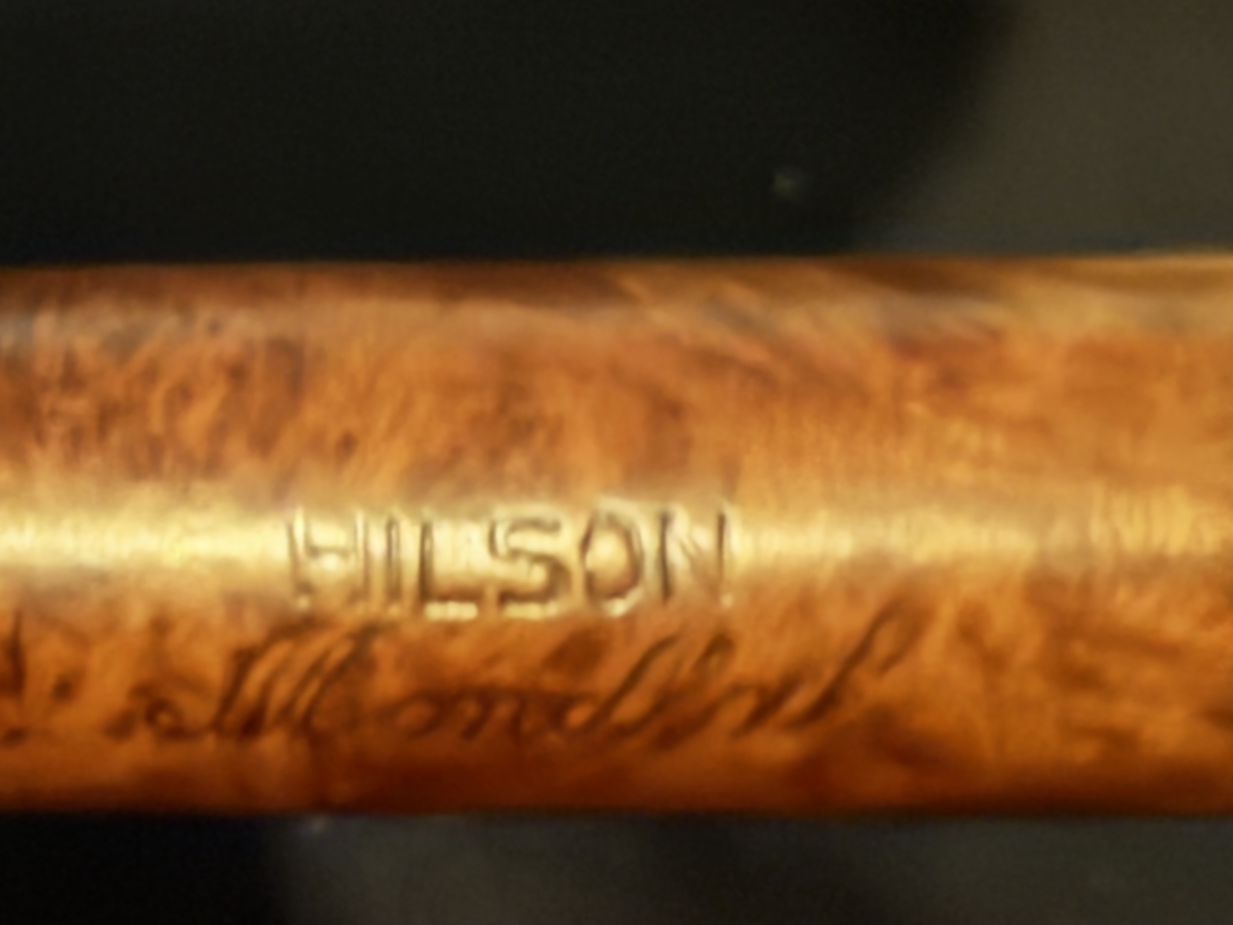 Hilson Mondial Block Meerschaum Line Smooth Straight Billiard Meerschaum Insert Estate Pipe 4