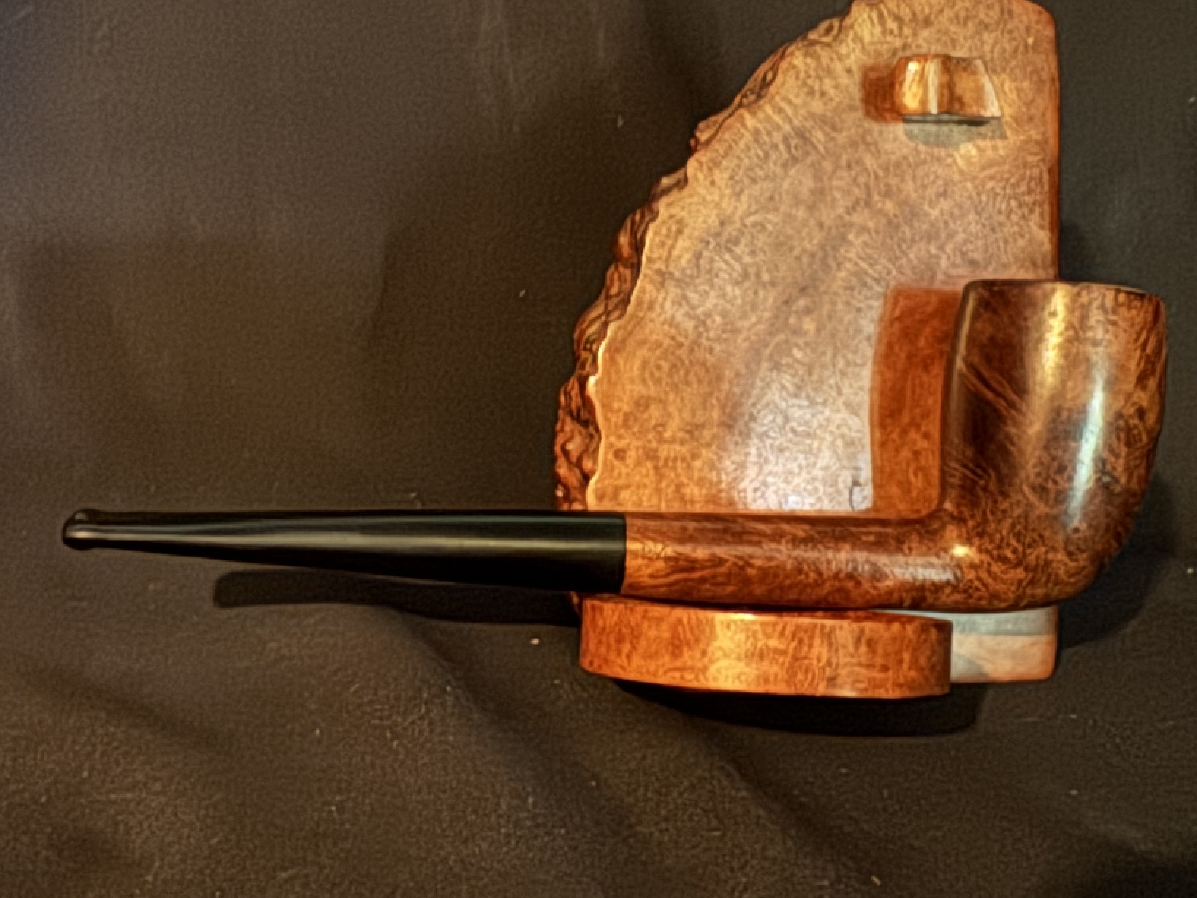 Hilson Mondial Block Meerschaum Line Smooth Straight Billiard Meerschaum Insert Estate Pipe 8