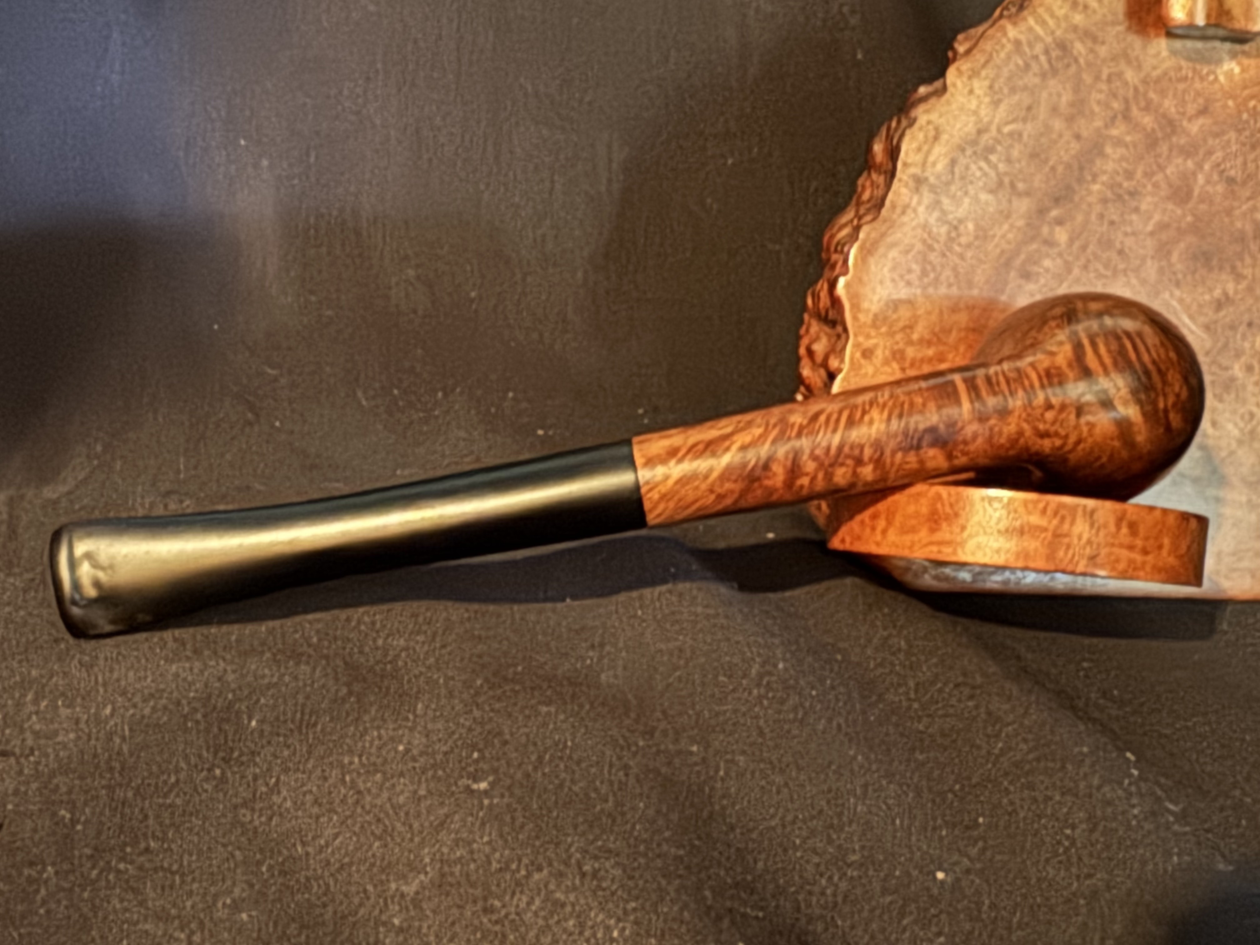 Hilson Mondial Block Meerschaum Line Smooth Straight Billiard Meerschaum Insert Estate Pipe 10