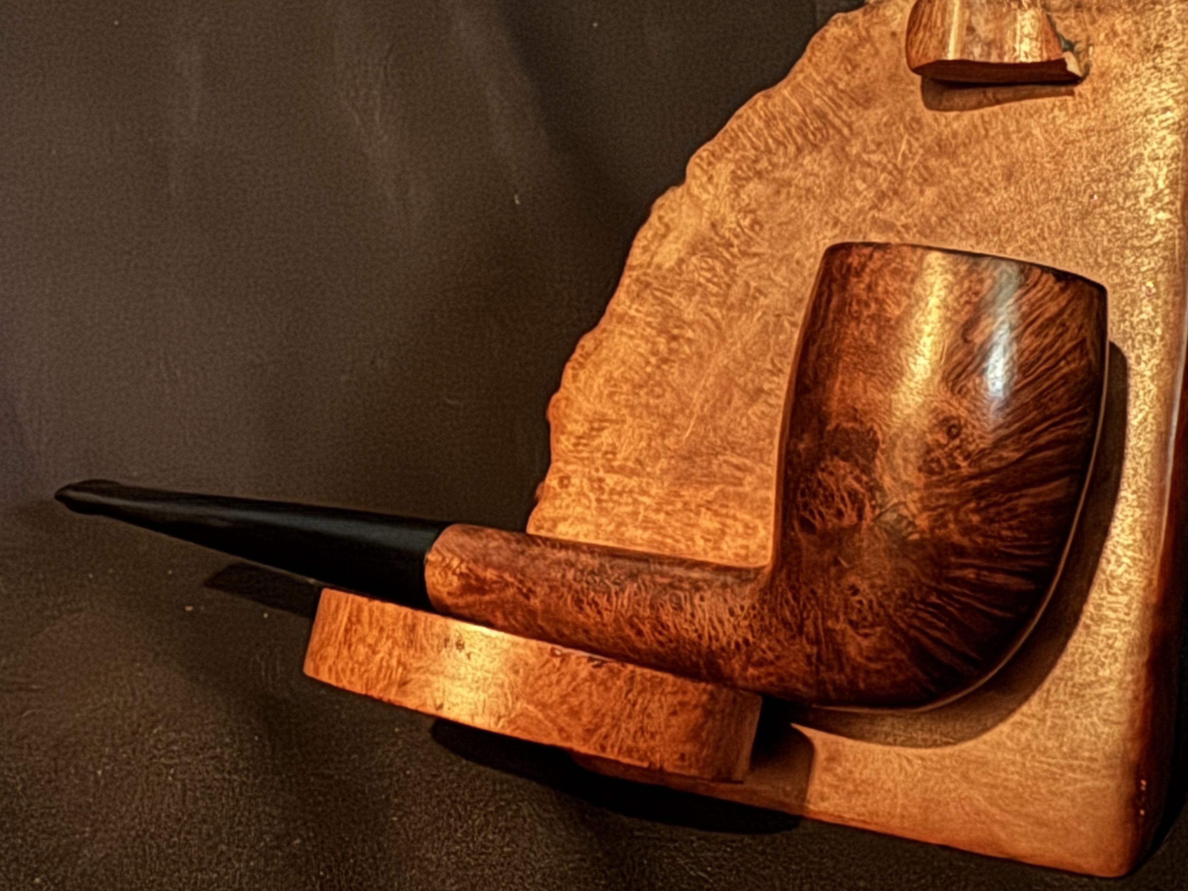Hilson Mondial Block Meerschaum Line Smooth Straight Billiard Meerschaum Insert Estate Pipe 11