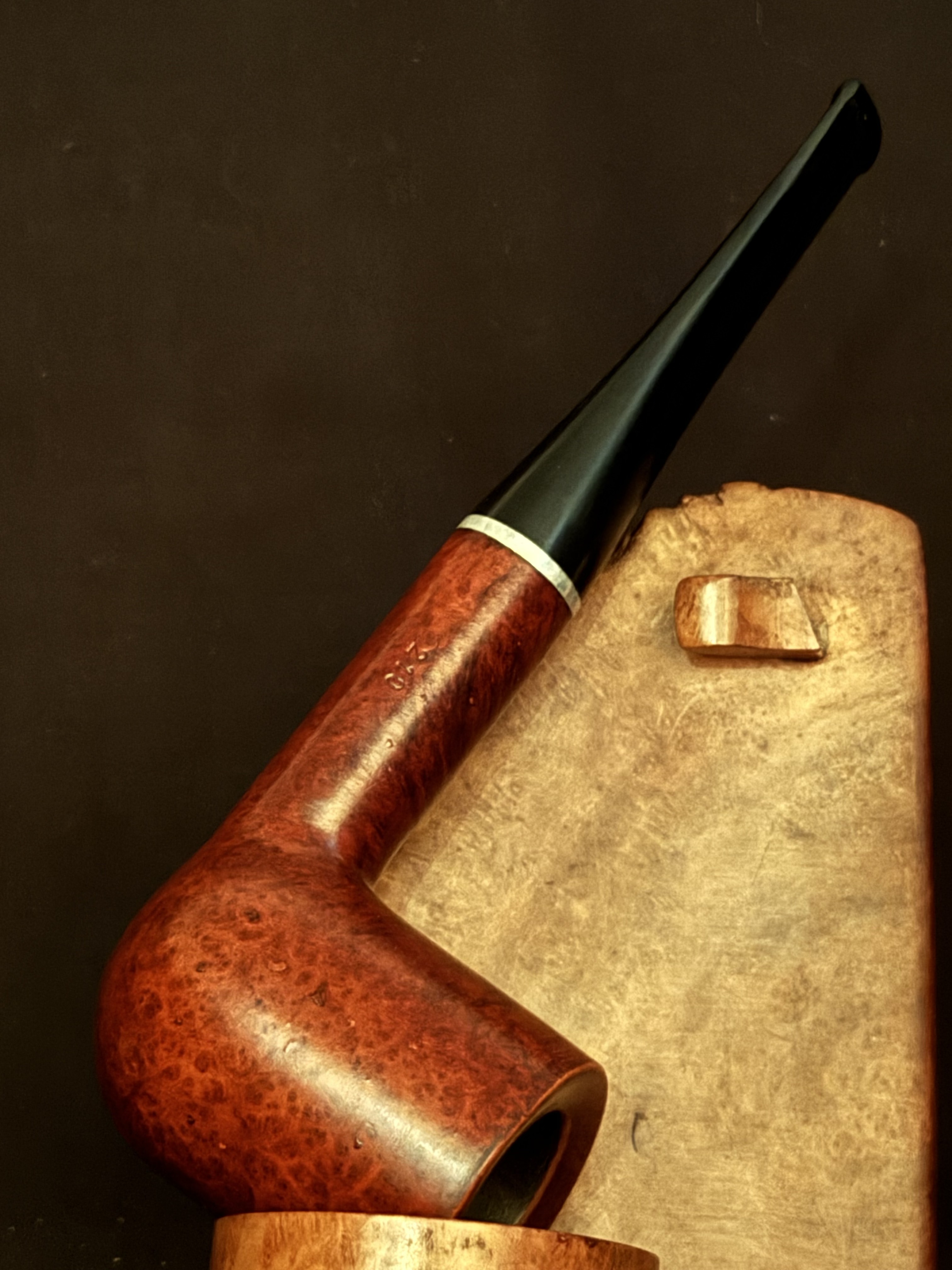 Hilson Oxford (210) Reddish Smooth Straight Billiard Estate Pipe with 9mm Filter 2