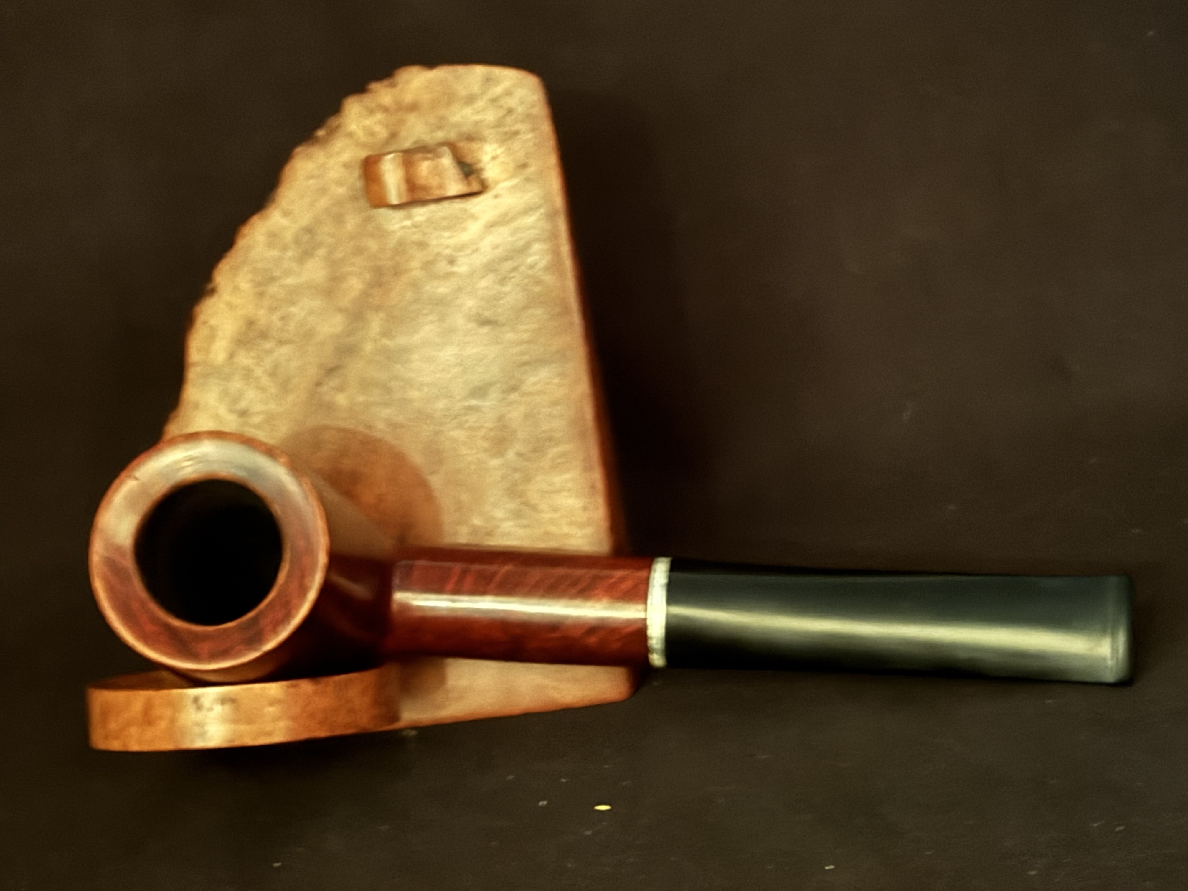 Hilson Oxford (210) Reddish Smooth Straight Billiard Estate Pipe with 9mm Filter 5