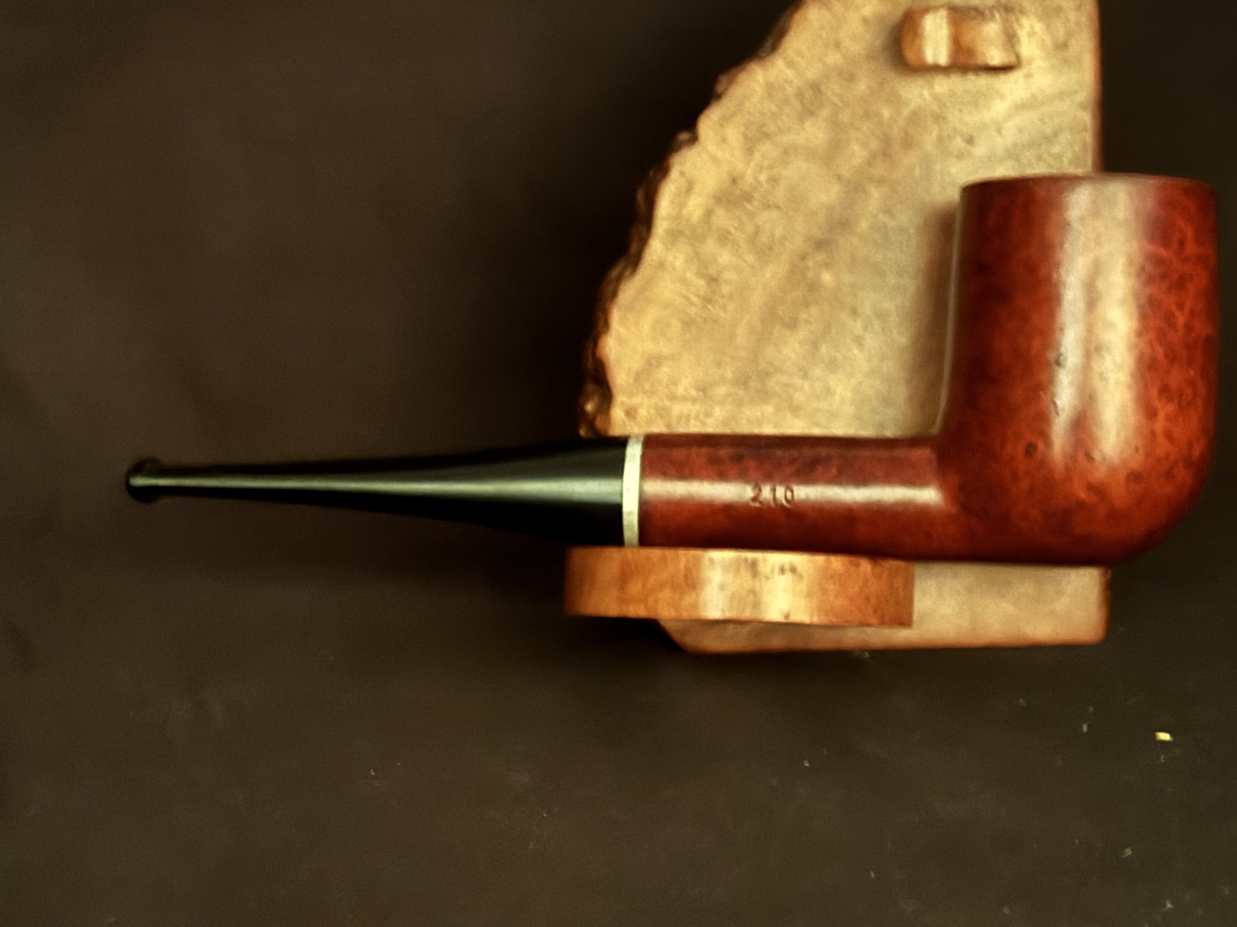 Hilson Oxford (210) Reddish Smooth Straight Billiard Estate Pipe with 9mm Filter 4