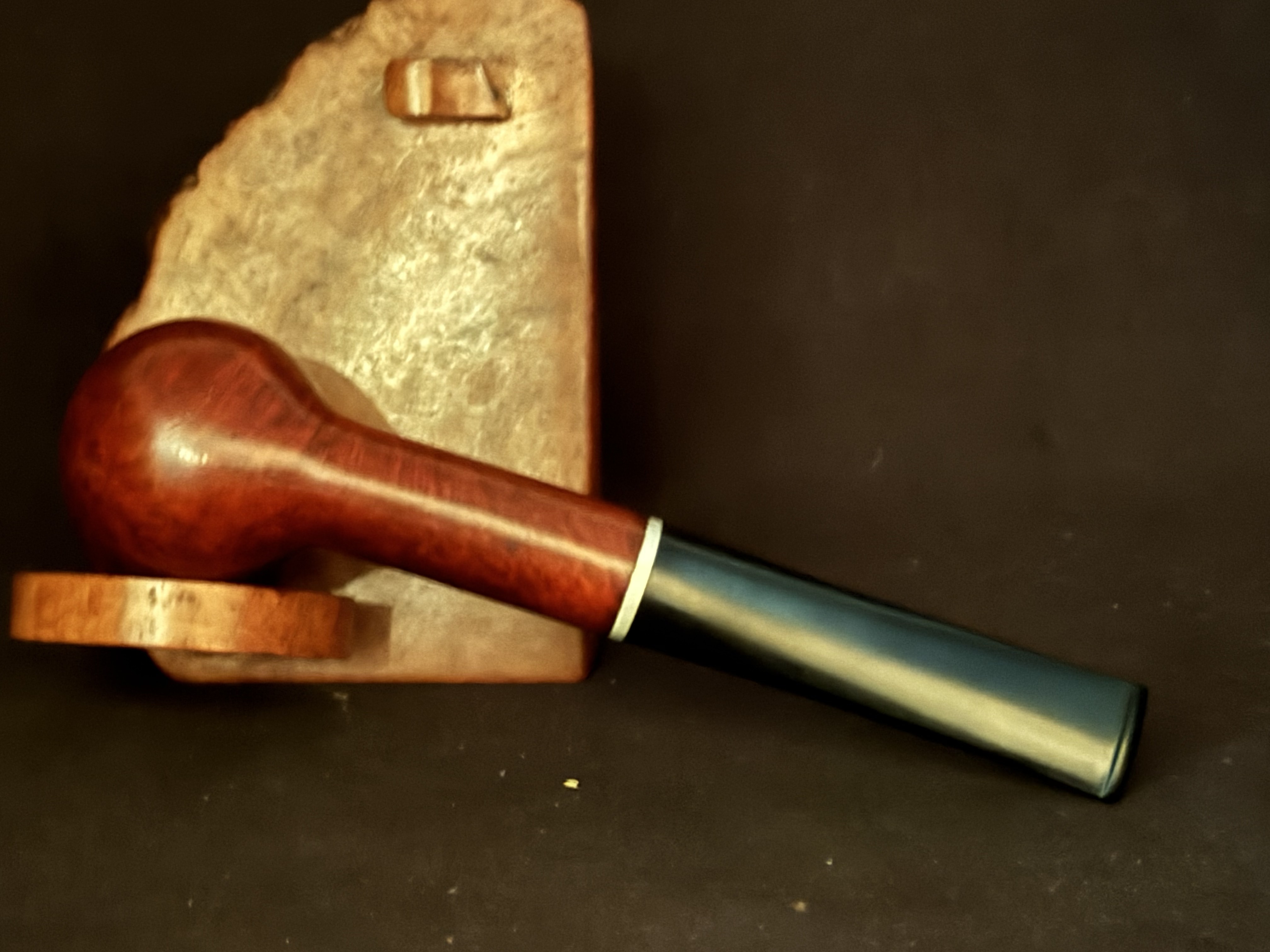 Hilson Oxford (210) Reddish Smooth Straight Billiard Estate Pipe with 9mm Filter 6