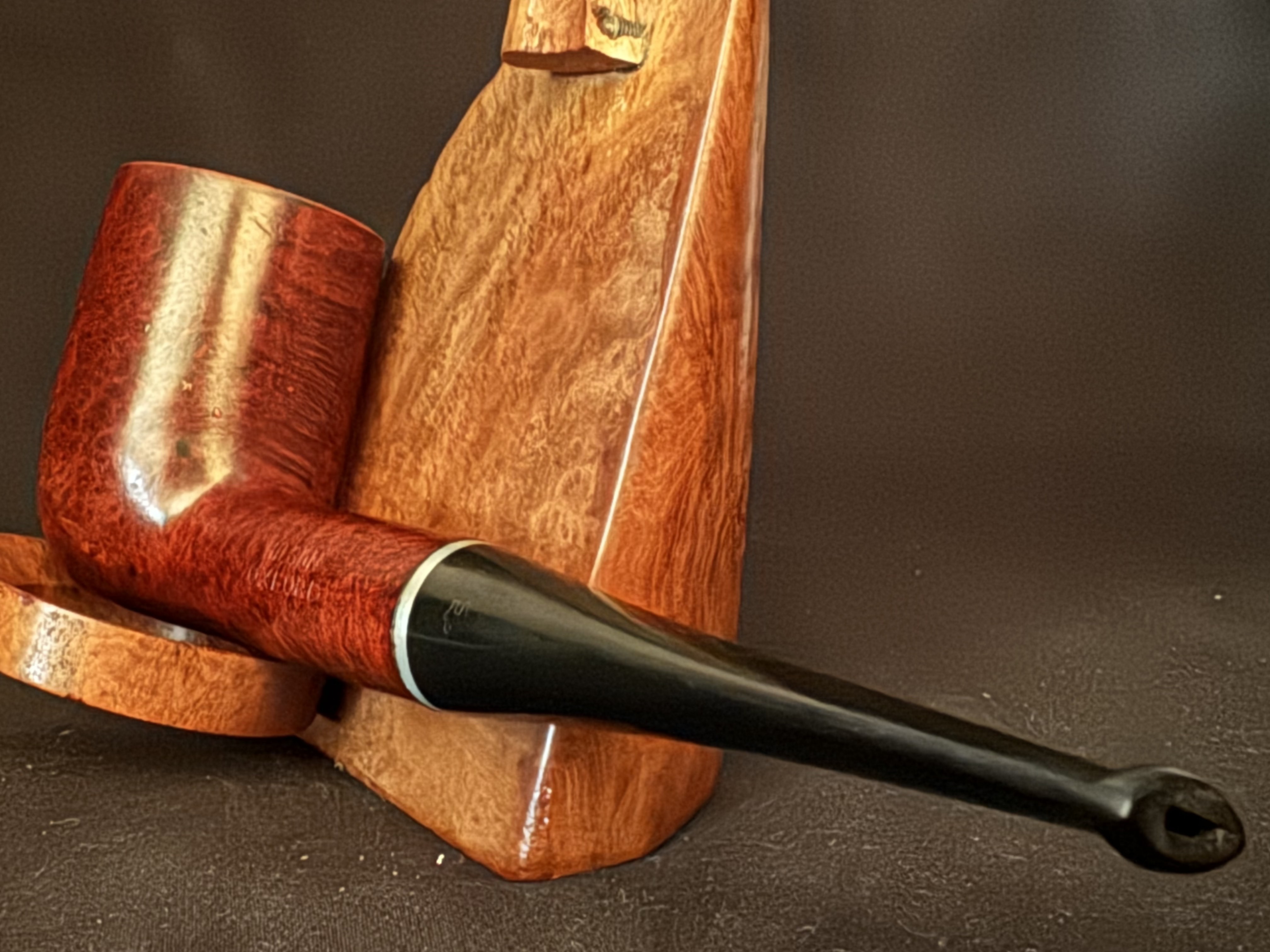 Hilson Oxford (210) Reddish Smooth Straight Billiard Estate Pipe with 9mm Filter 8