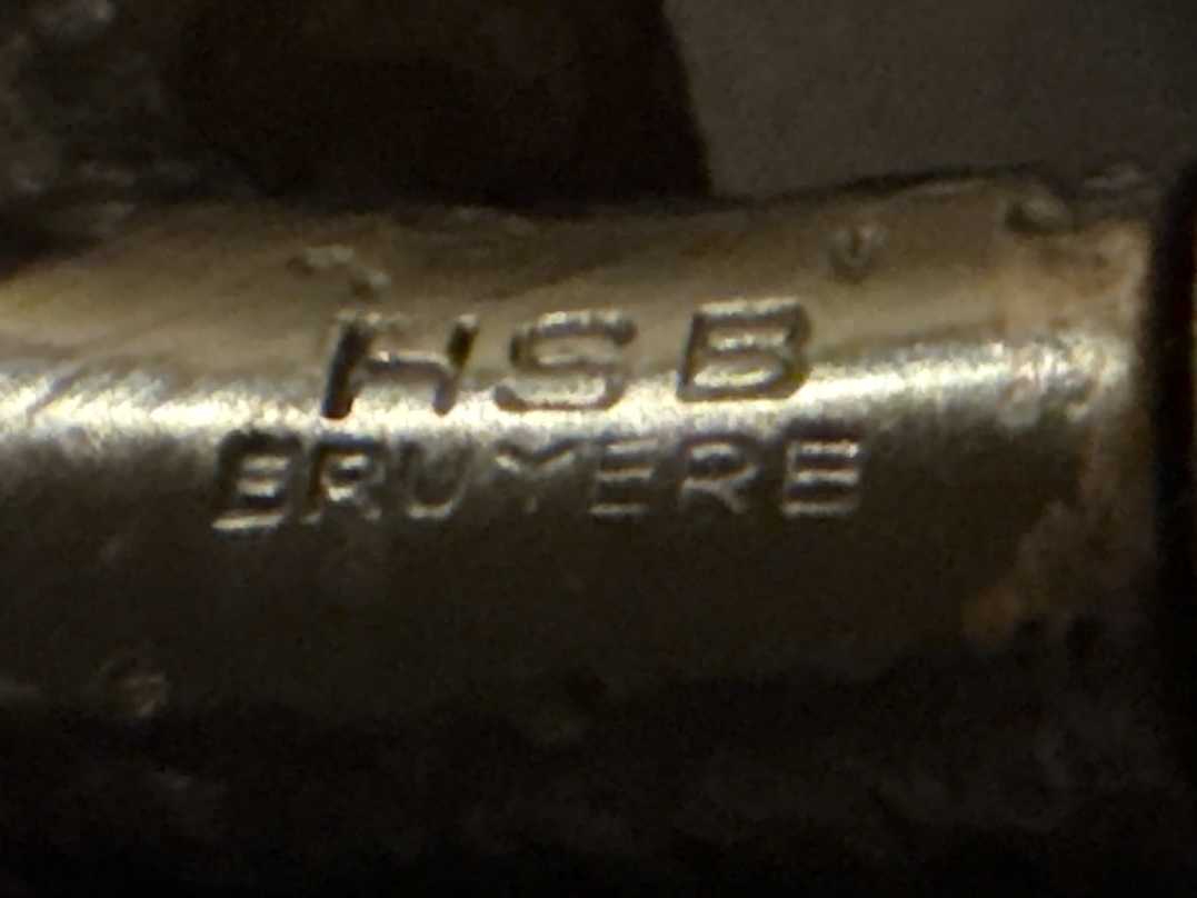HSB Bruyere Smooth Pot Vulcanite Estate Pipe 9