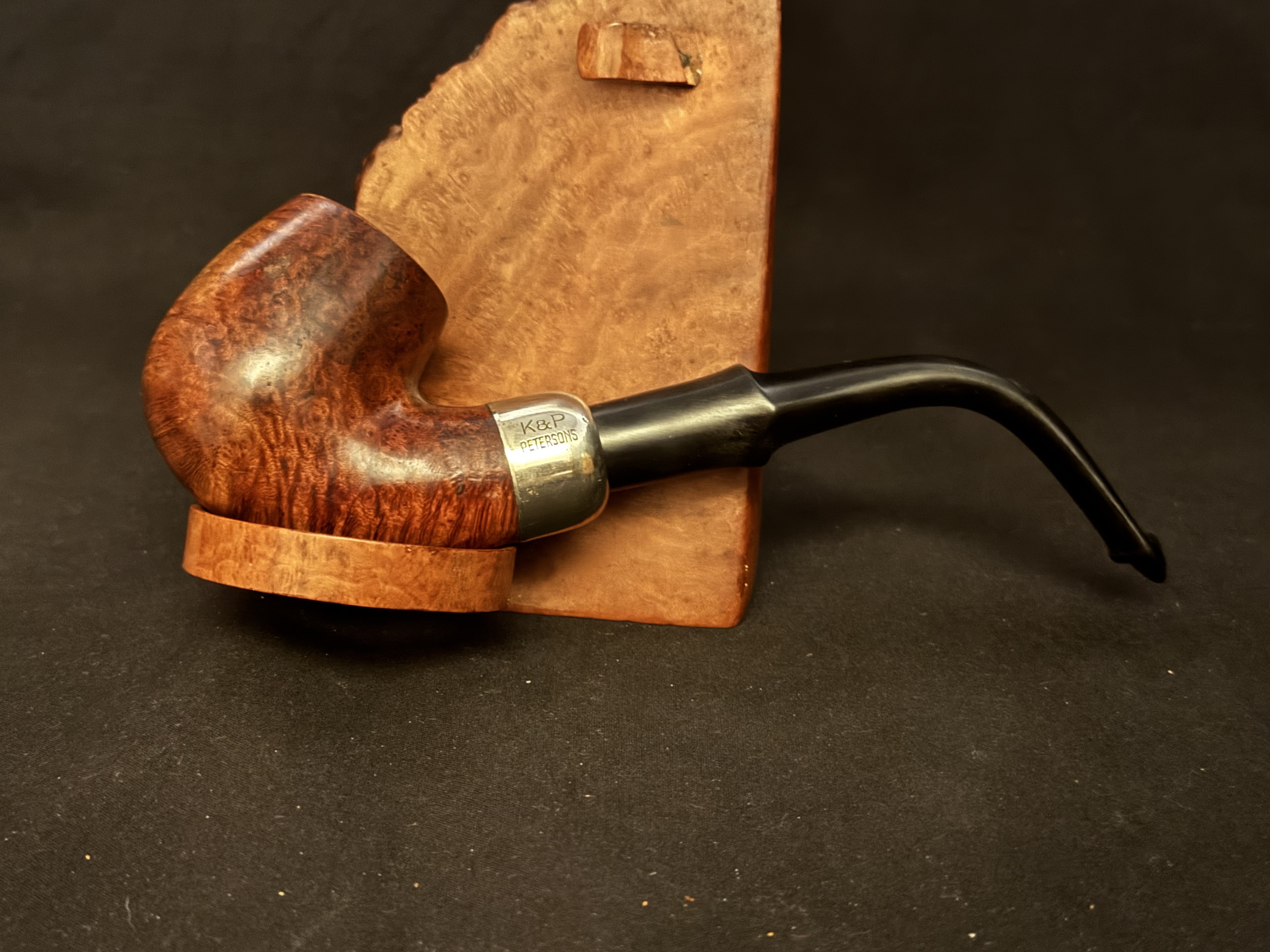 Irish Estate Peterson System 314 Bent Billiard Smooth P-Lip Nickel Mount Pipe 3