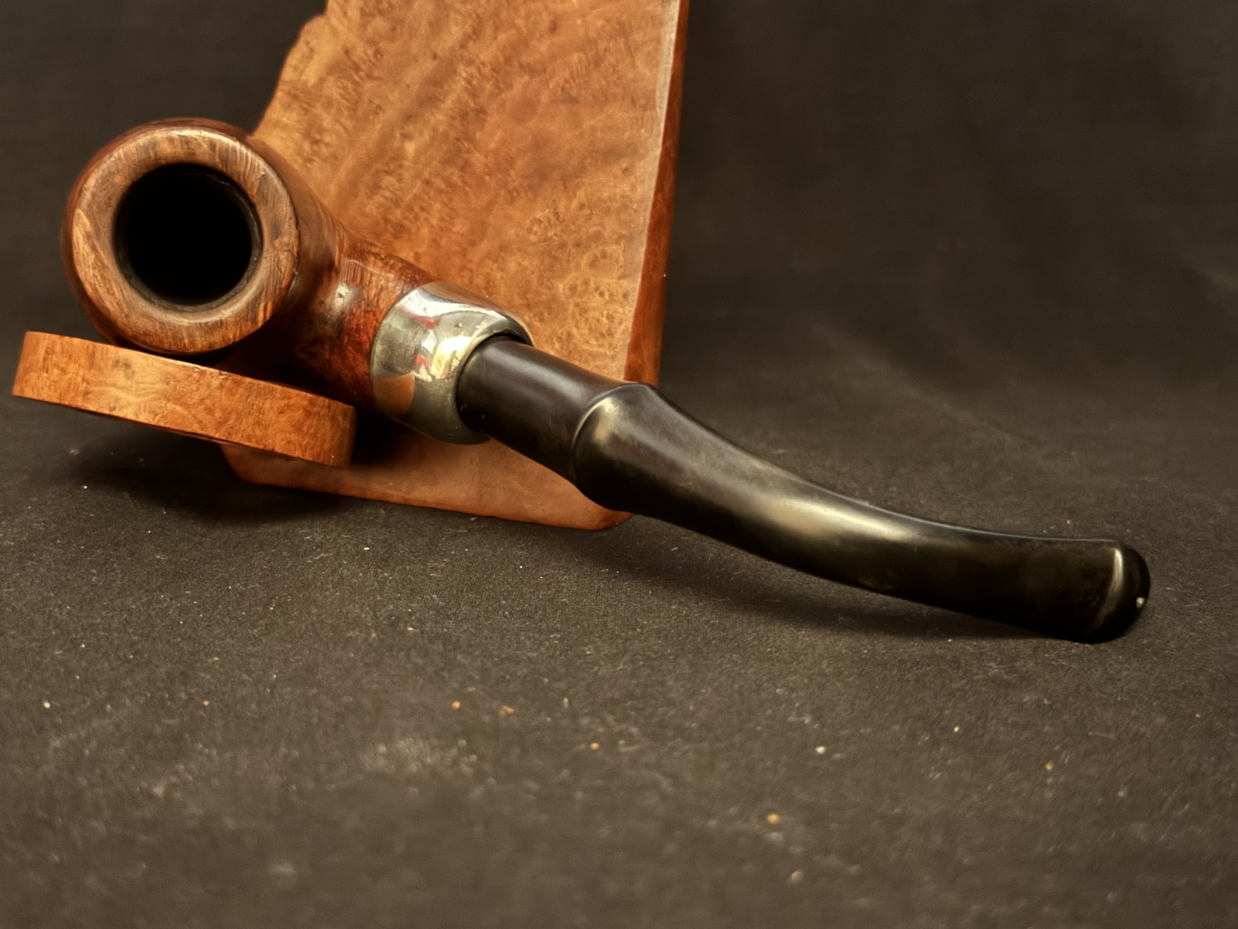 Irish Estate Peterson System 314 Bent Billiard Smooth P-Lip Nickel Mount Pipe 4