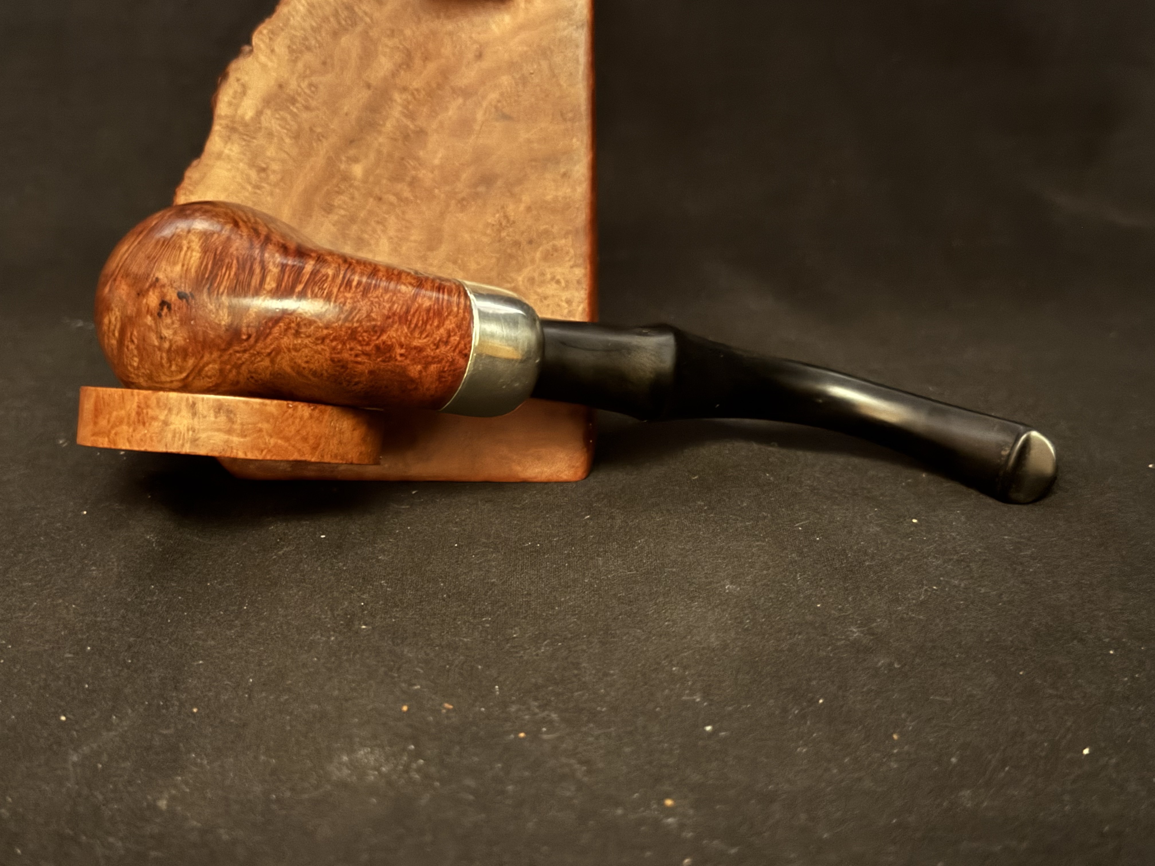 Irish Estate Peterson System 314 Bent Billiard Smooth P-Lip Nickel Mount Pipe 5
