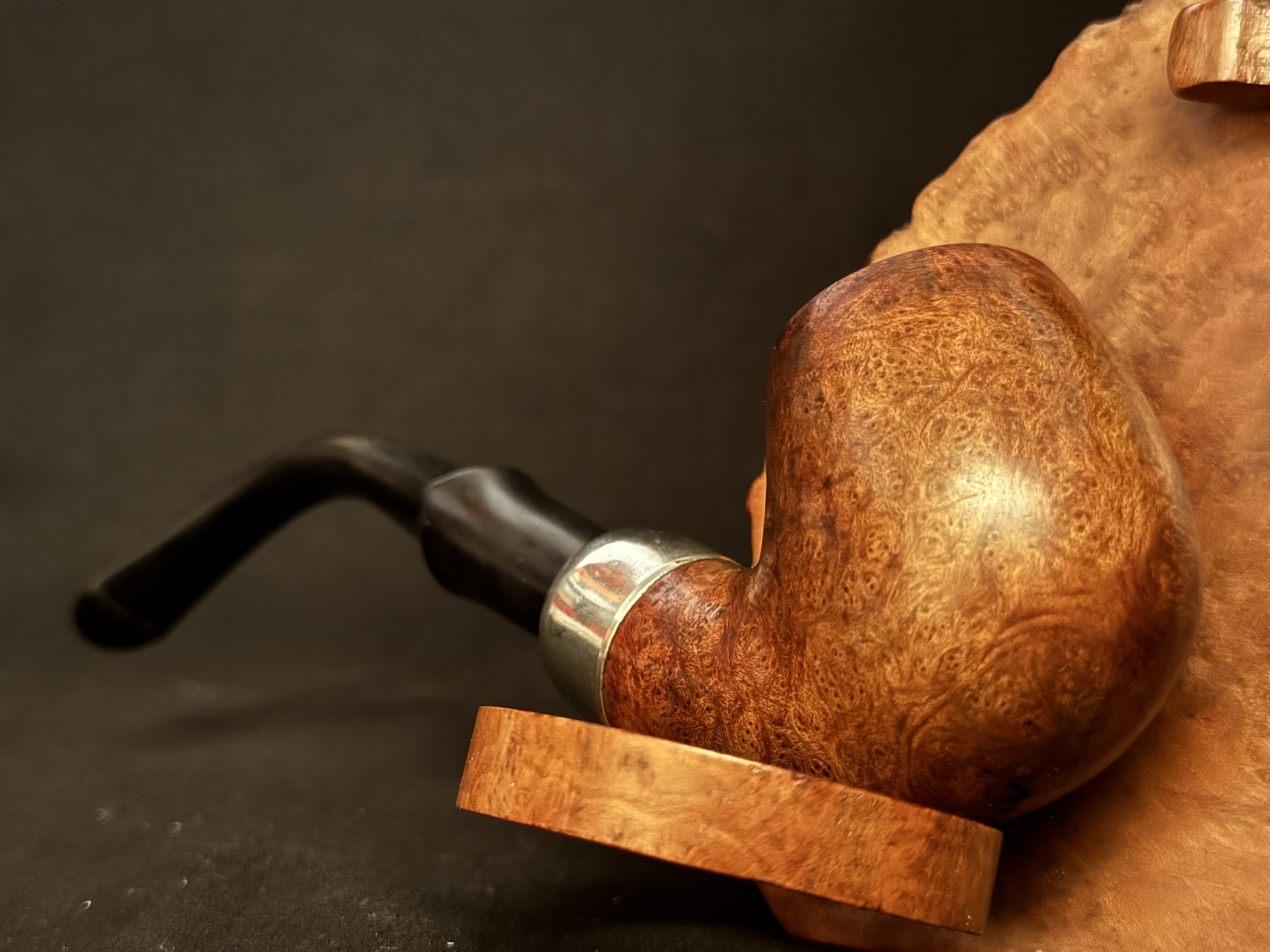 Irish Estate Peterson System 314 Bent Billiard Smooth P-Lip Nickel Mount Pipe 6