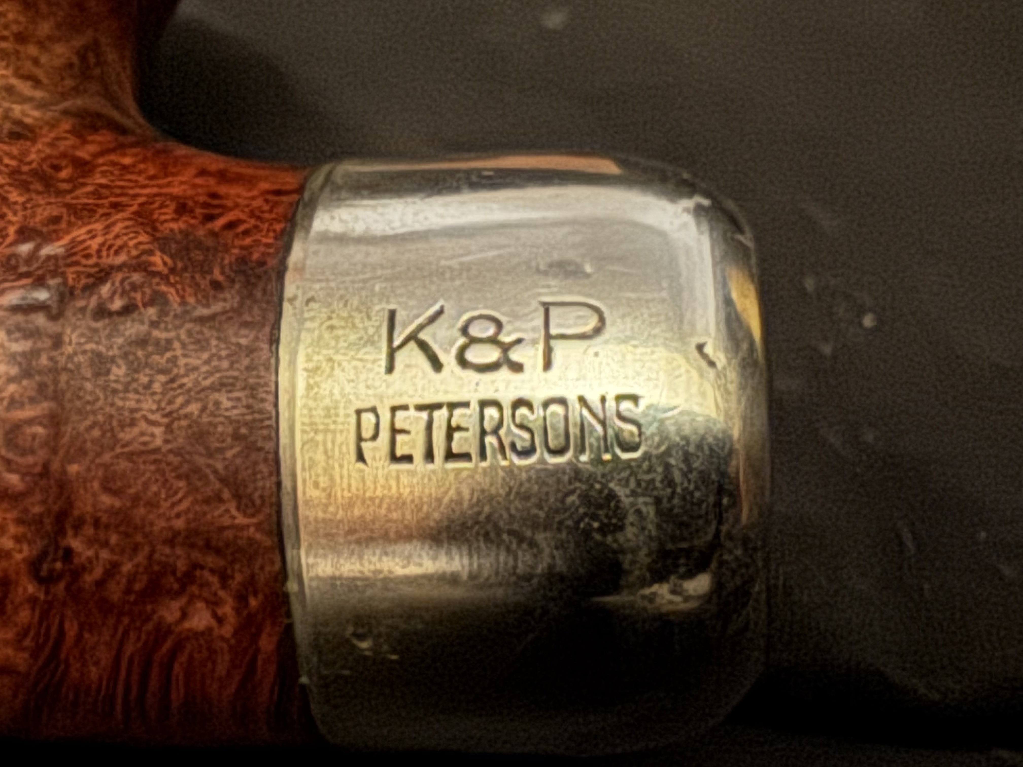 Irish Estate Peterson System 314 Bent Billiard Smooth P-Lip Nickel Mount Pipe 9