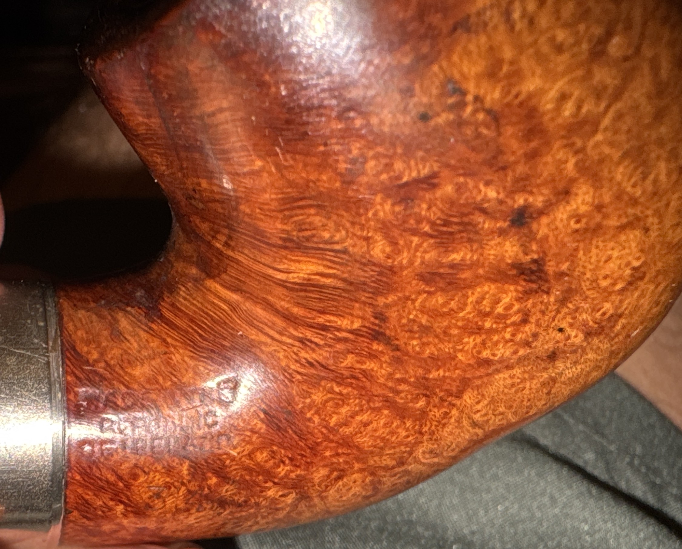 Irish Estate Peterson System 314 Bent Billiard Smooth P-Lip Nickel Mount Pipe 10