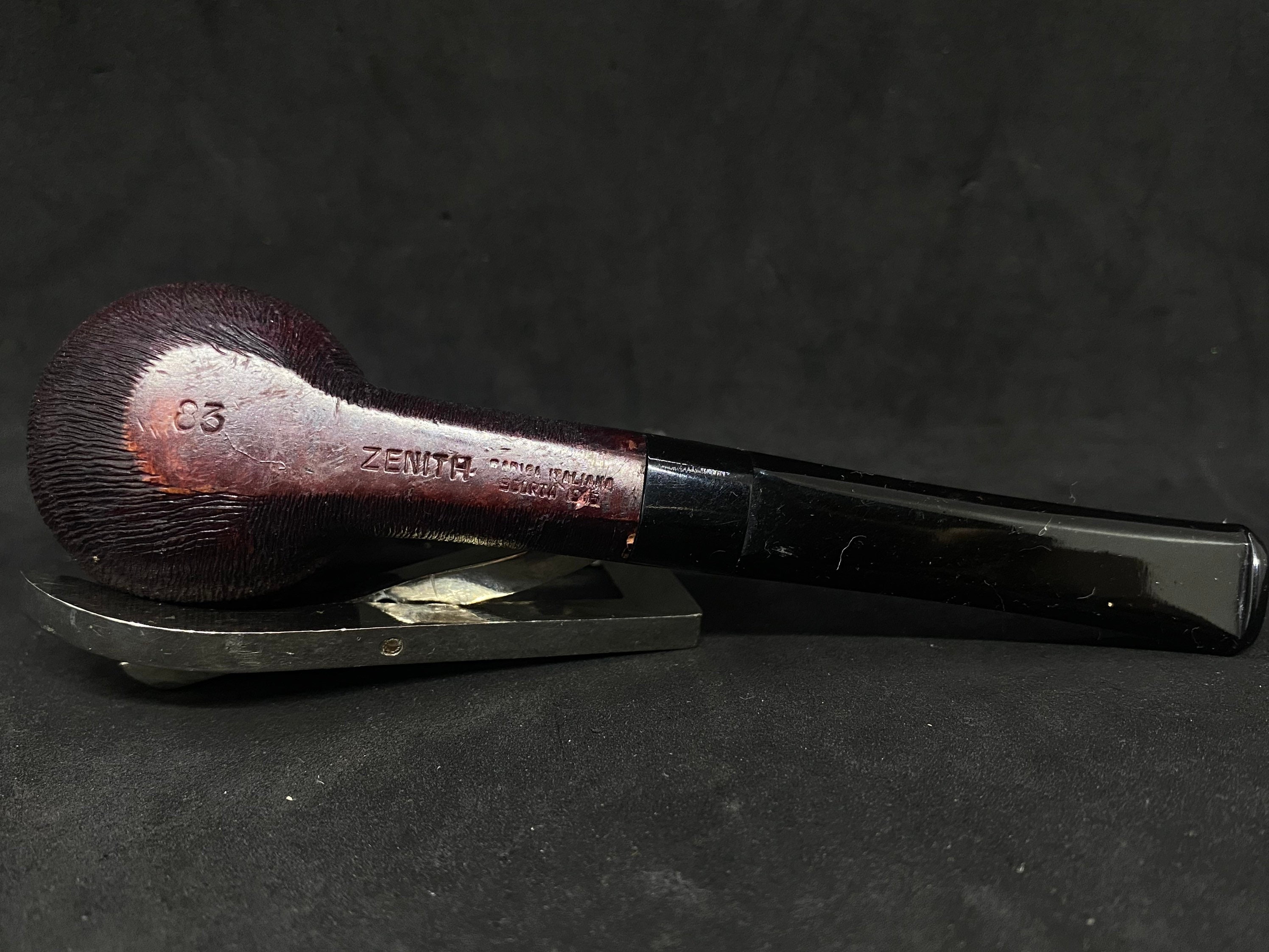 Italian Briar Zenith (83) Pipe: 1955 Unsmoked Brush Finish Billiard 4