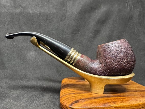 Italian Estate CERTOCA Bent Sandblast Apple 9mm Tobacco Smoking Pipe.SKU-067 2