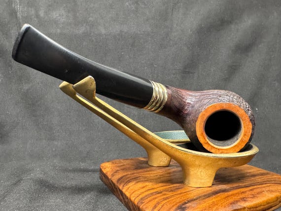 Italian Estate CERTOCA Bent Sandblast Apple 9mm Tobacco Smoking Pipe.SKU-067 3