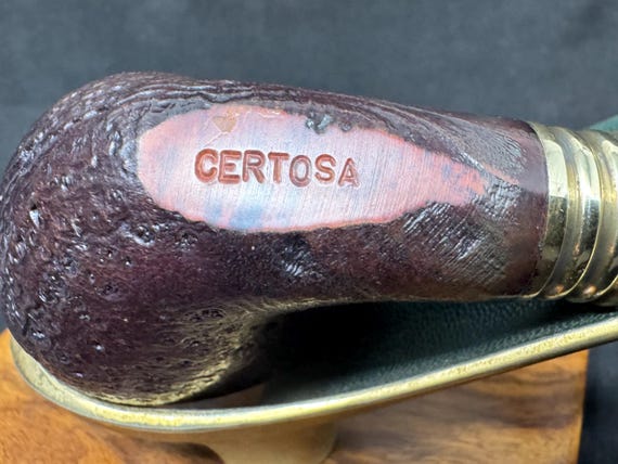 Italian Estate CERTOCA Bent Sandblast Apple 9mm Tobacco Smoking Pipe.SKU-067 6