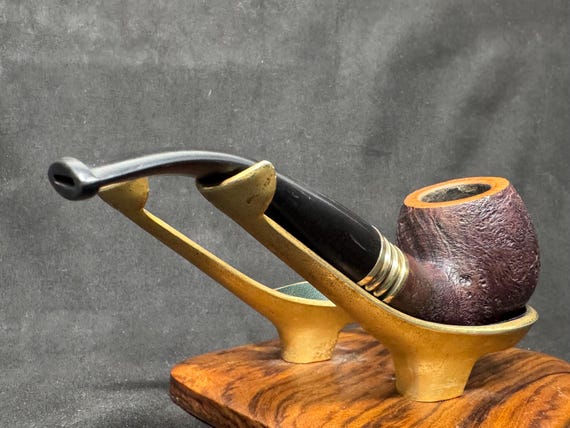 Italian Estate CERTOCA Bent Sandblast Apple 9mm Tobacco Smoking Pipe.SKU-067 7