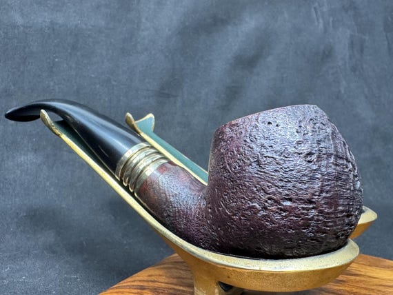 Italian Estate CERTOCA Bent Sandblast Apple 9mm Tobacco Smoking Pipe.SKU-067 8