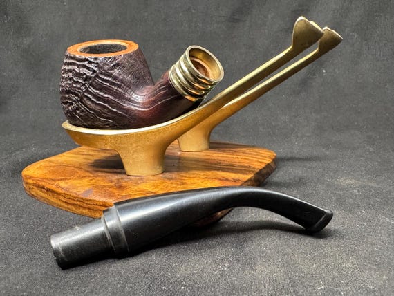 Italian Estate CERTOCA Bent Sandblast Apple 9mm Tobacco Smoking Pipe.SKU-067 9