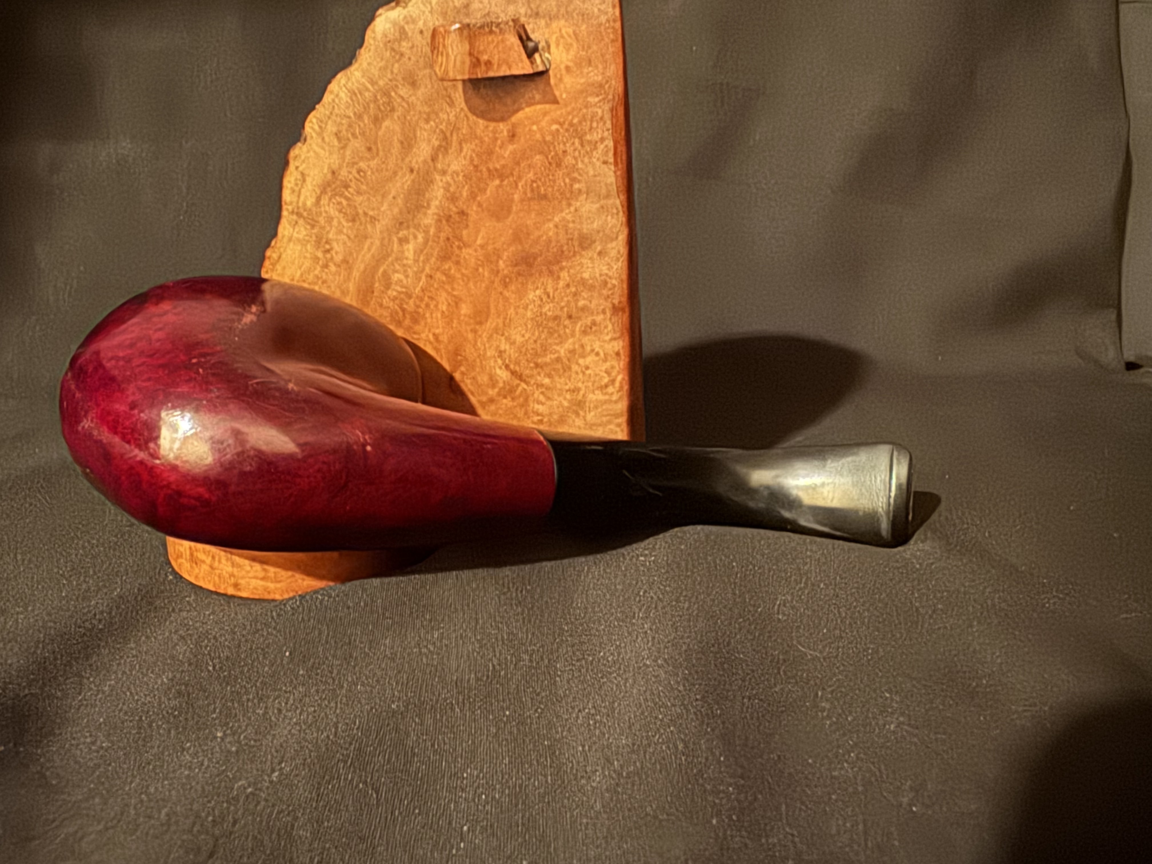 Italian Estate Full Bent Oom Paul Egg Bowl Briar Pipe, Vulcanite Stem, No Filter 5