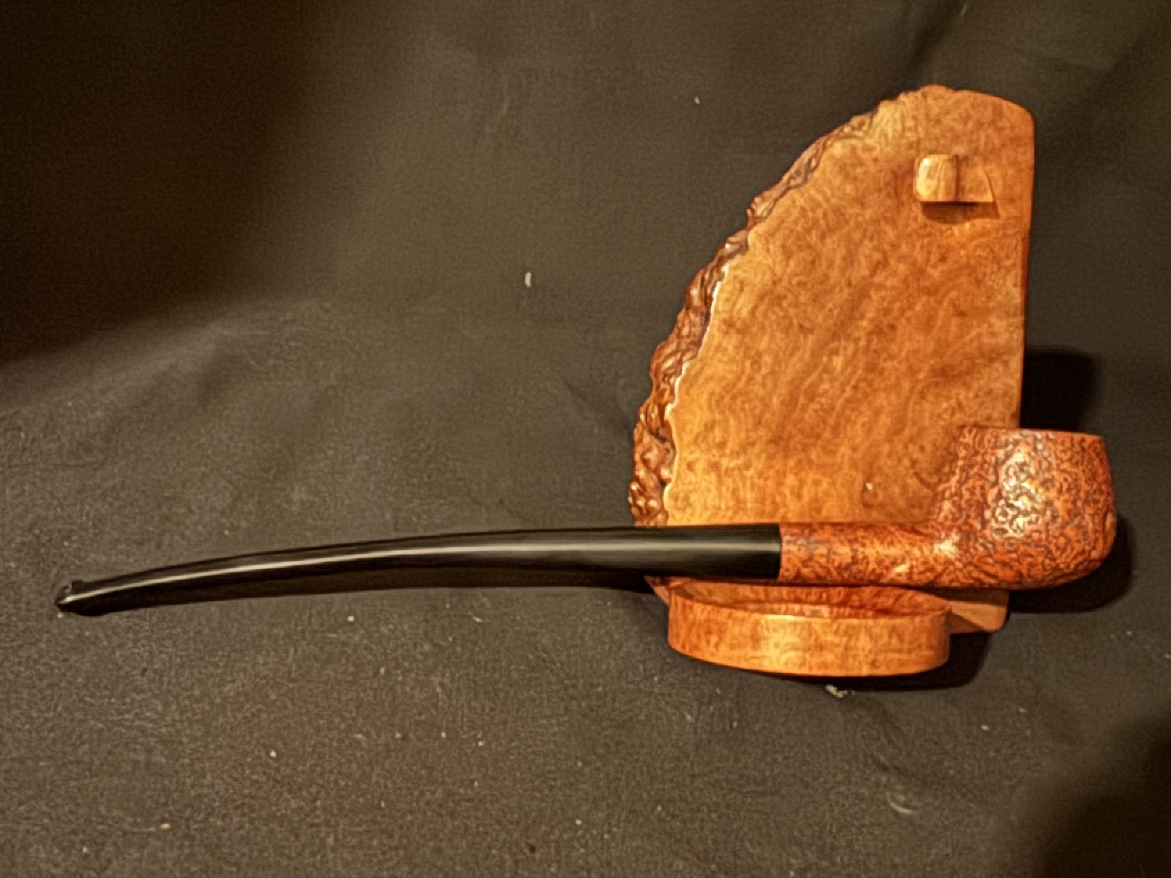 Italian Estate Lorenzo LULU Mini Sandblast Apple Churchwarden Long Stem Pipe 4