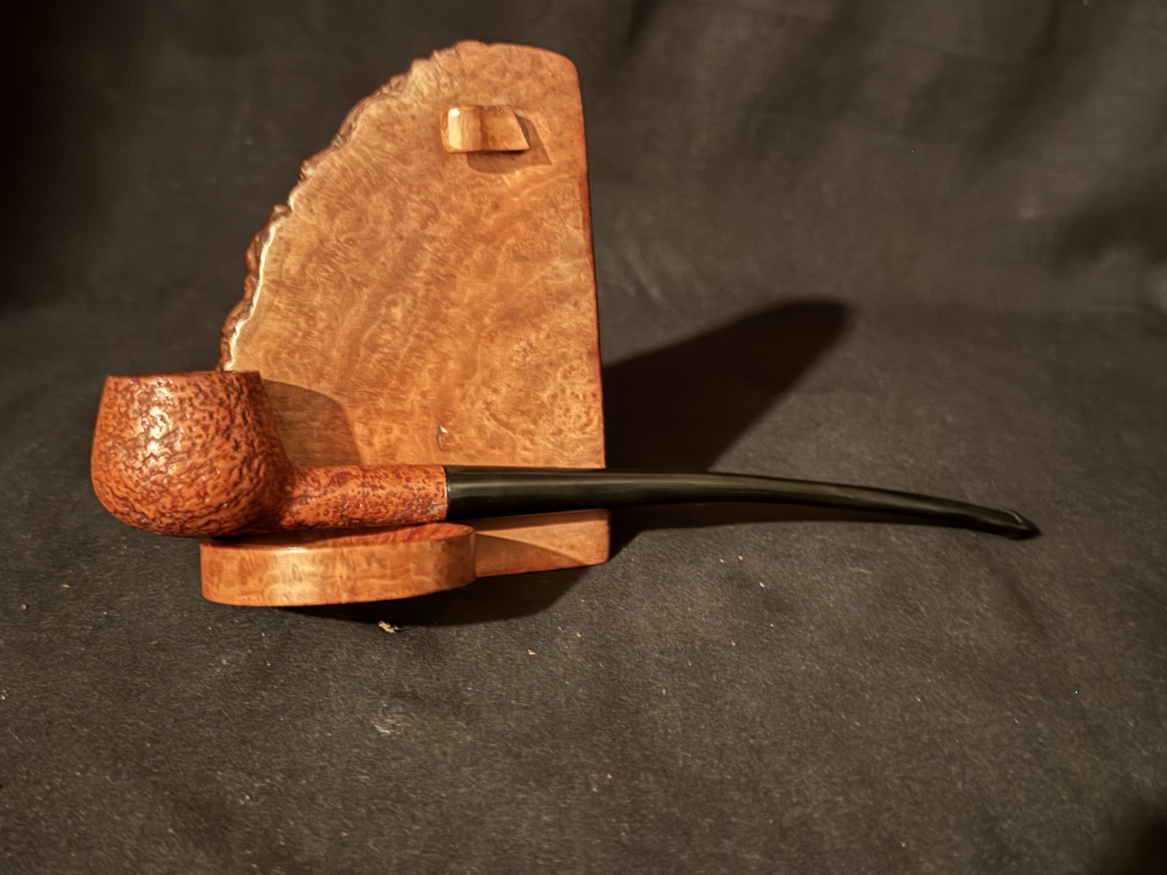 Italian Estate Lorenzo LULU Mini Sandblast Apple Churchwarden Long Stem Pipe 3