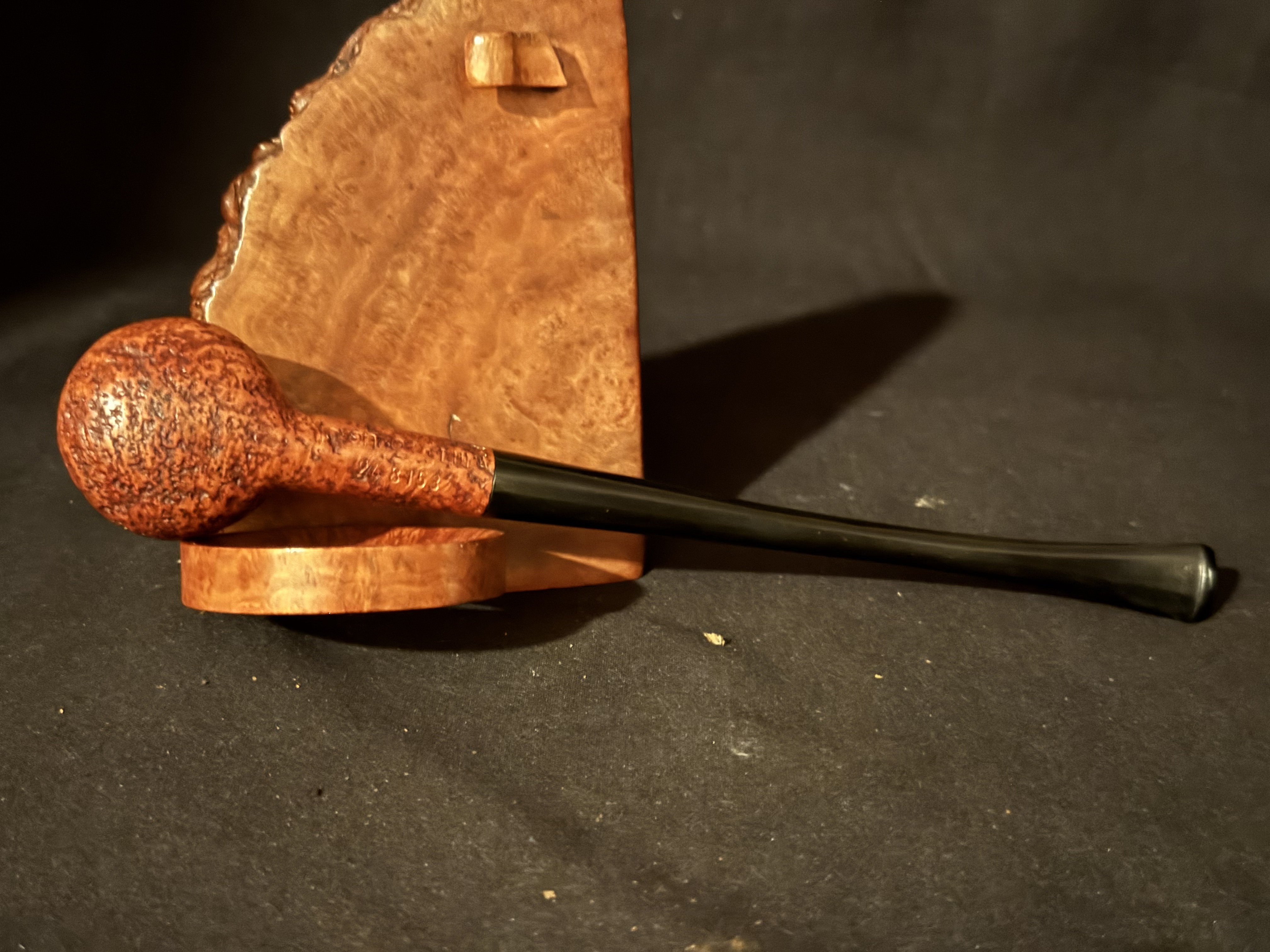 Italian Estate Lorenzo LULU Mini Sandblast Apple Churchwarden Long Stem Pipe 6