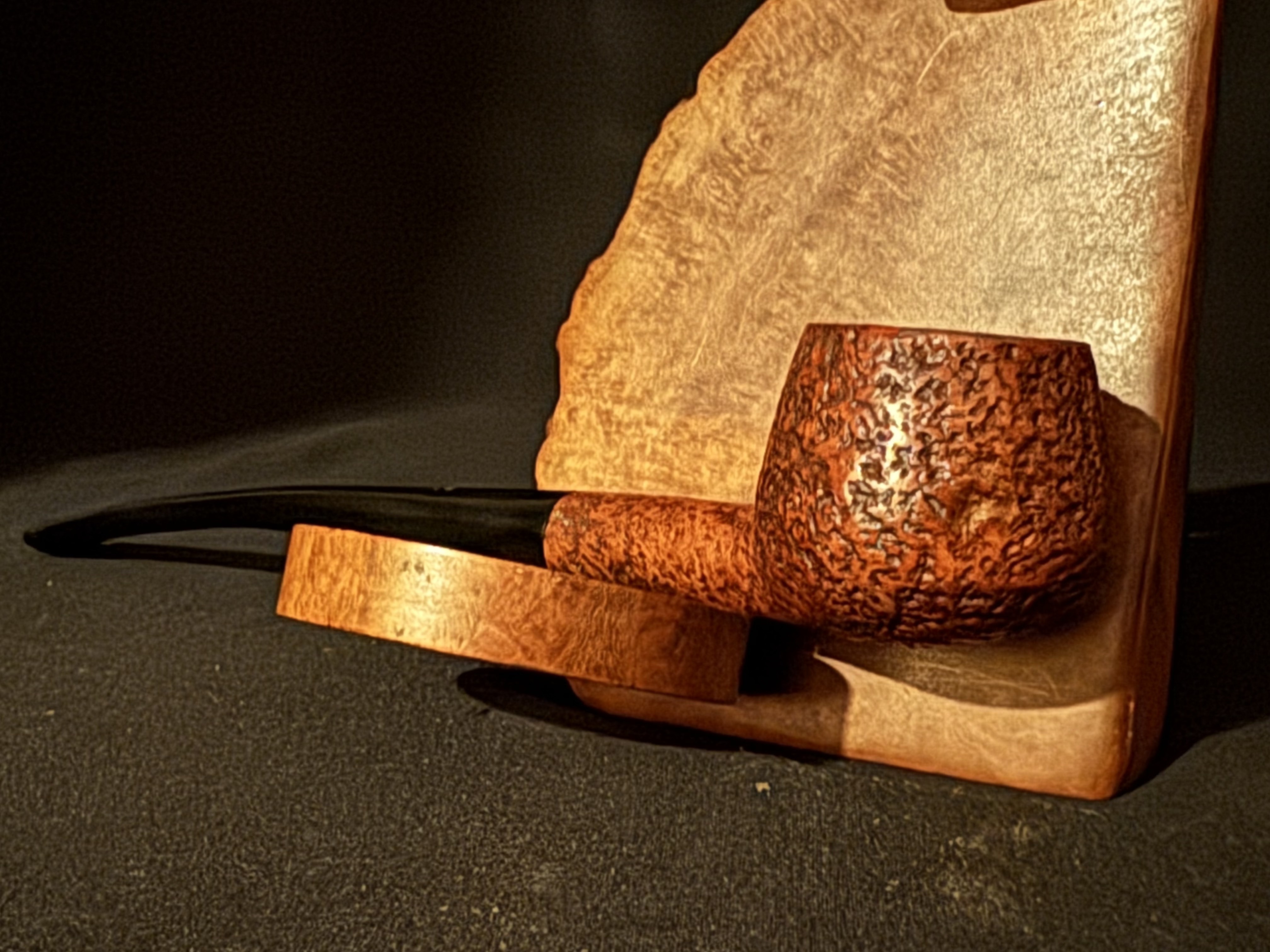Italian Estate Lorenzo LULU Mini Sandblast Apple Churchwarden Long Stem Pipe 7