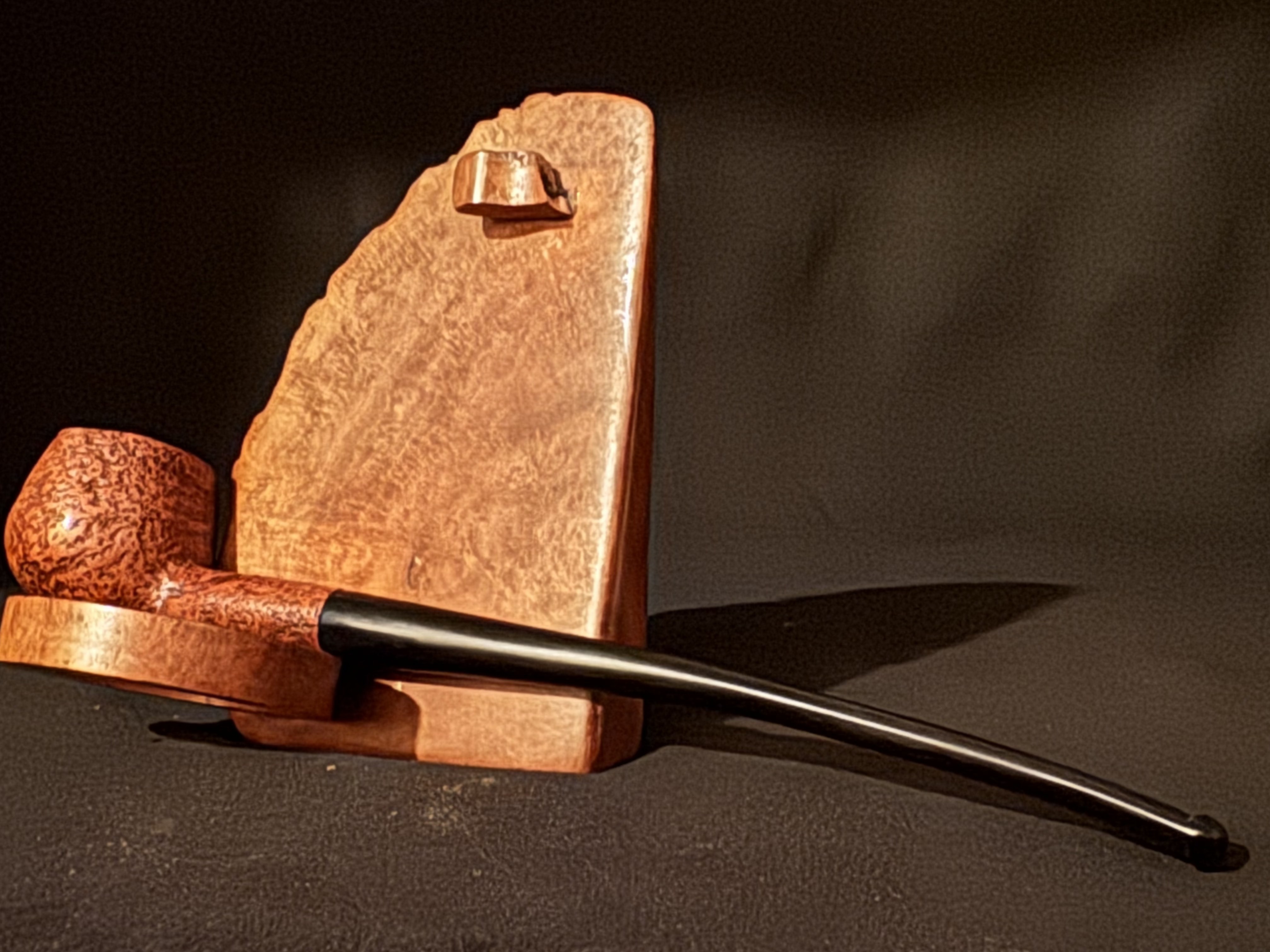 Italian Estate Lorenzo LULU Mini Sandblast Apple Churchwarden Long Stem Pipe 8