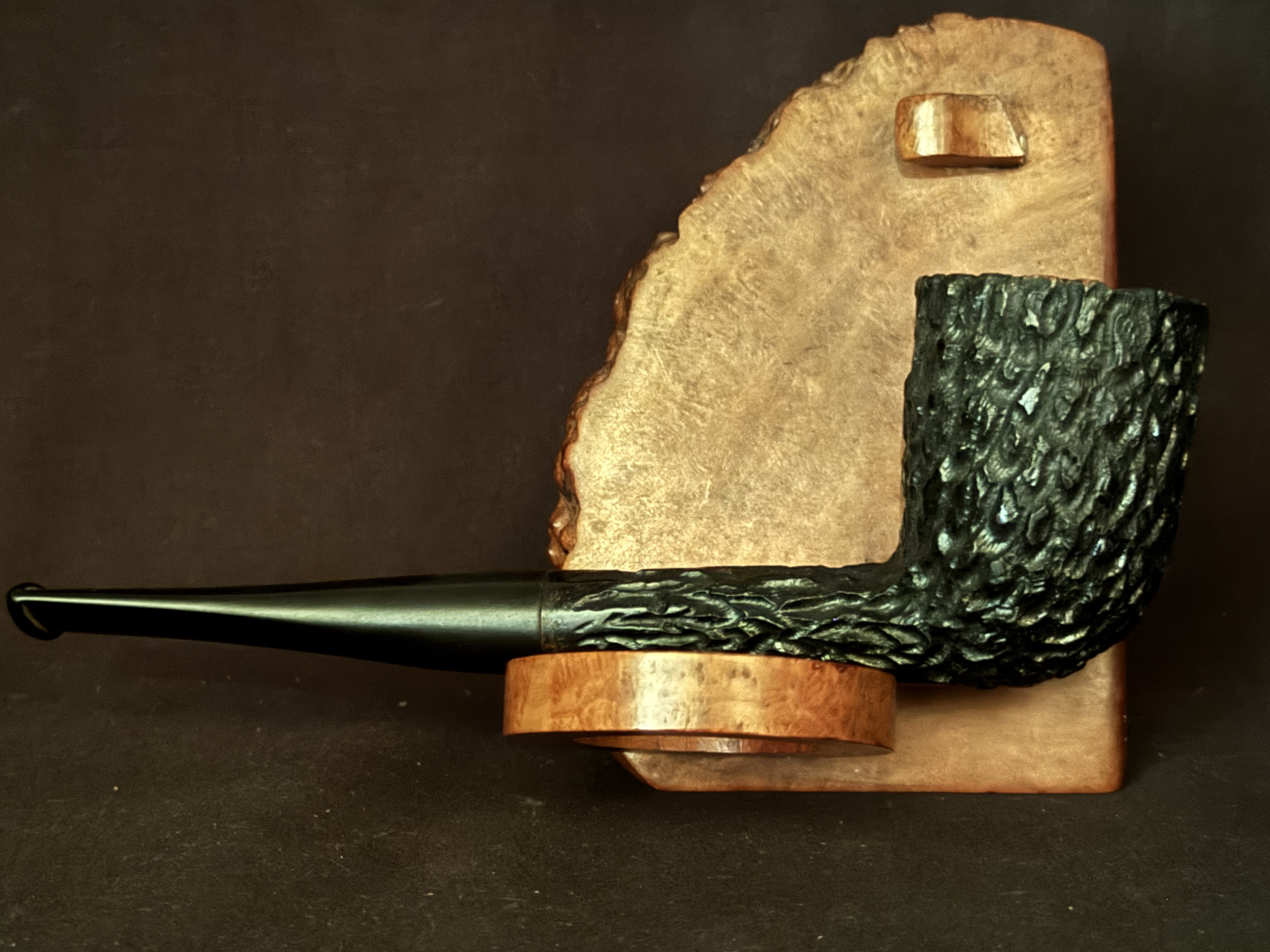 Kingsway Real Briar Italy Rusticated Straight Dublin Pipe - New Old Stock, Unsmoked Estate Pipe 4
