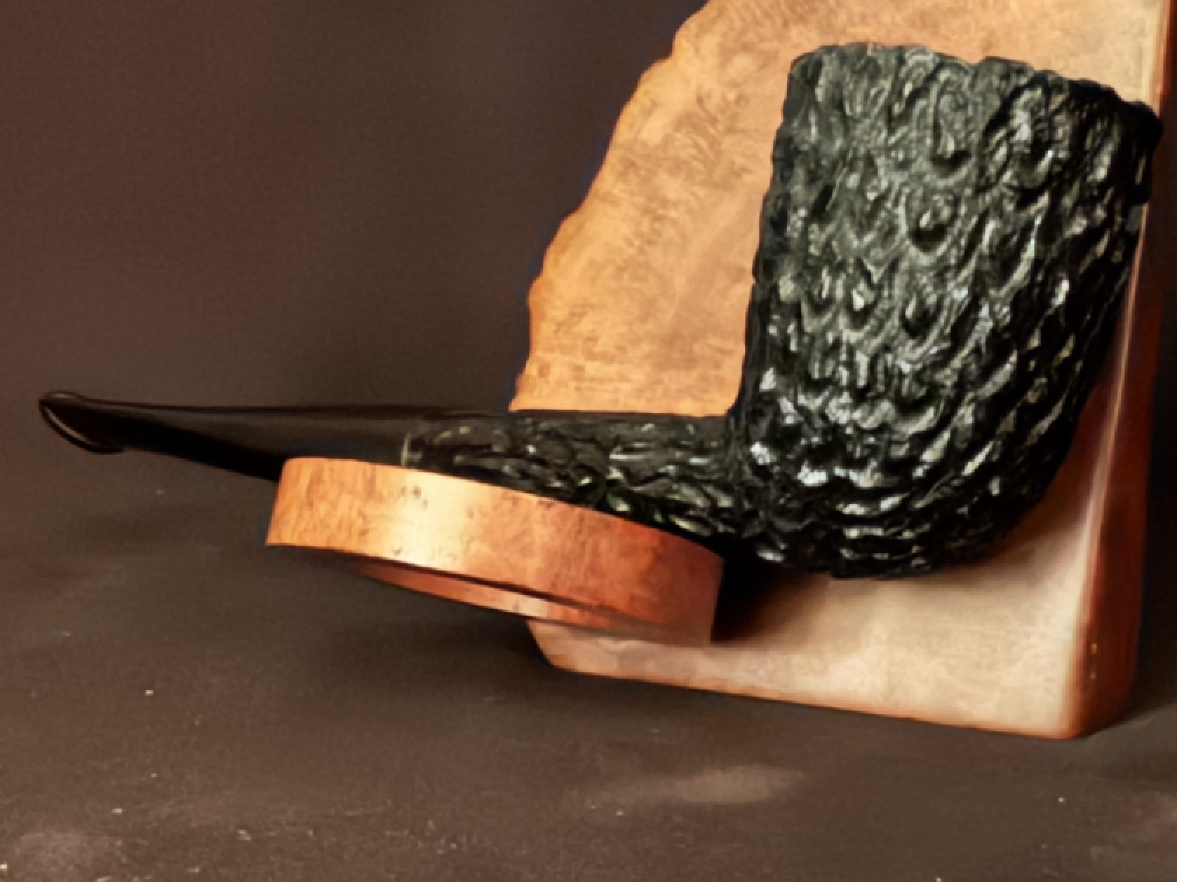 Kingsway Real Briar Italy Rusticated Straight Dublin Pipe - New Old Stock, Unsmoked Estate Pipe 7