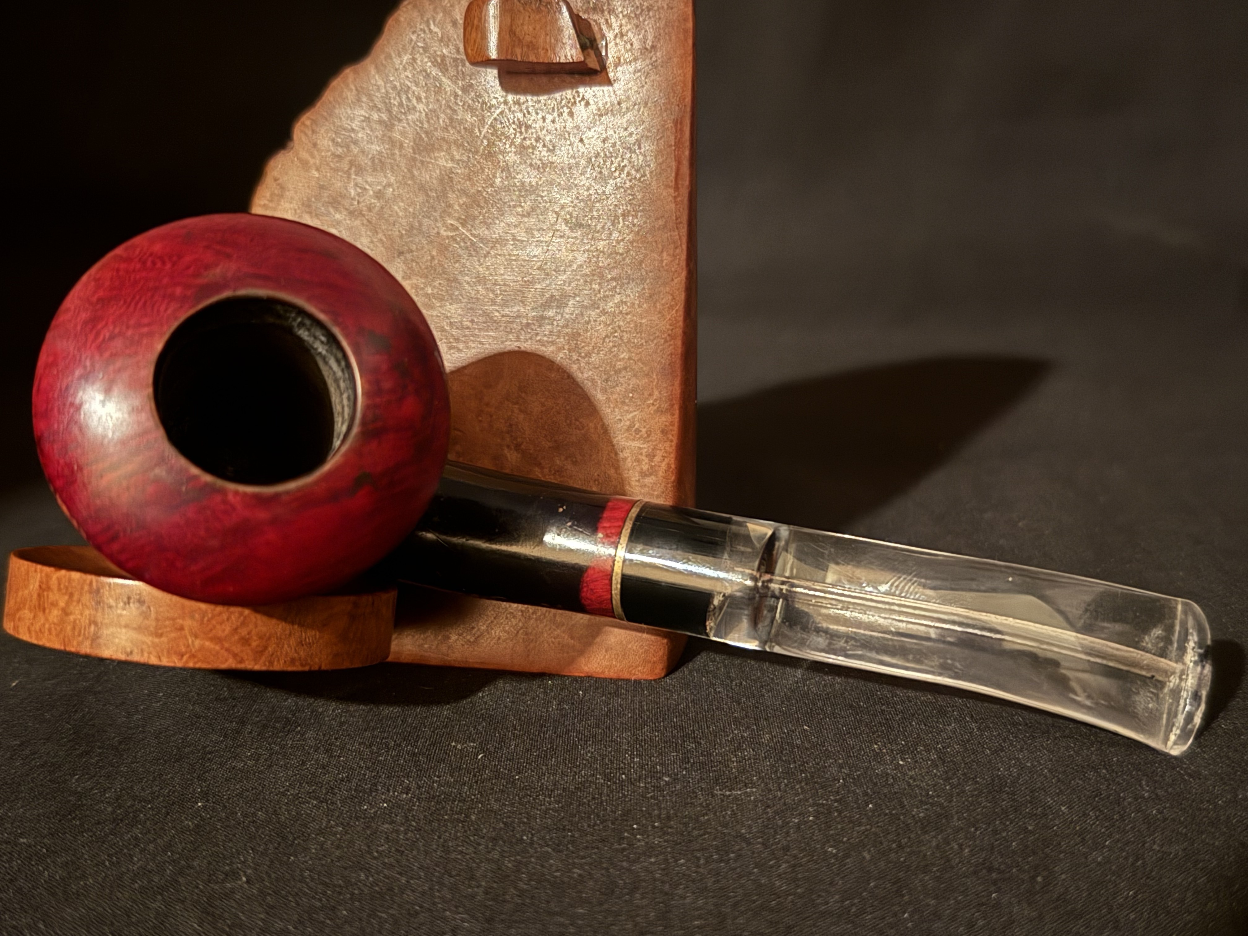 Jean Claude Smooth Ebony Bent Calabash Estate Pipe, Acrylic Stem, 9mm Filter 5