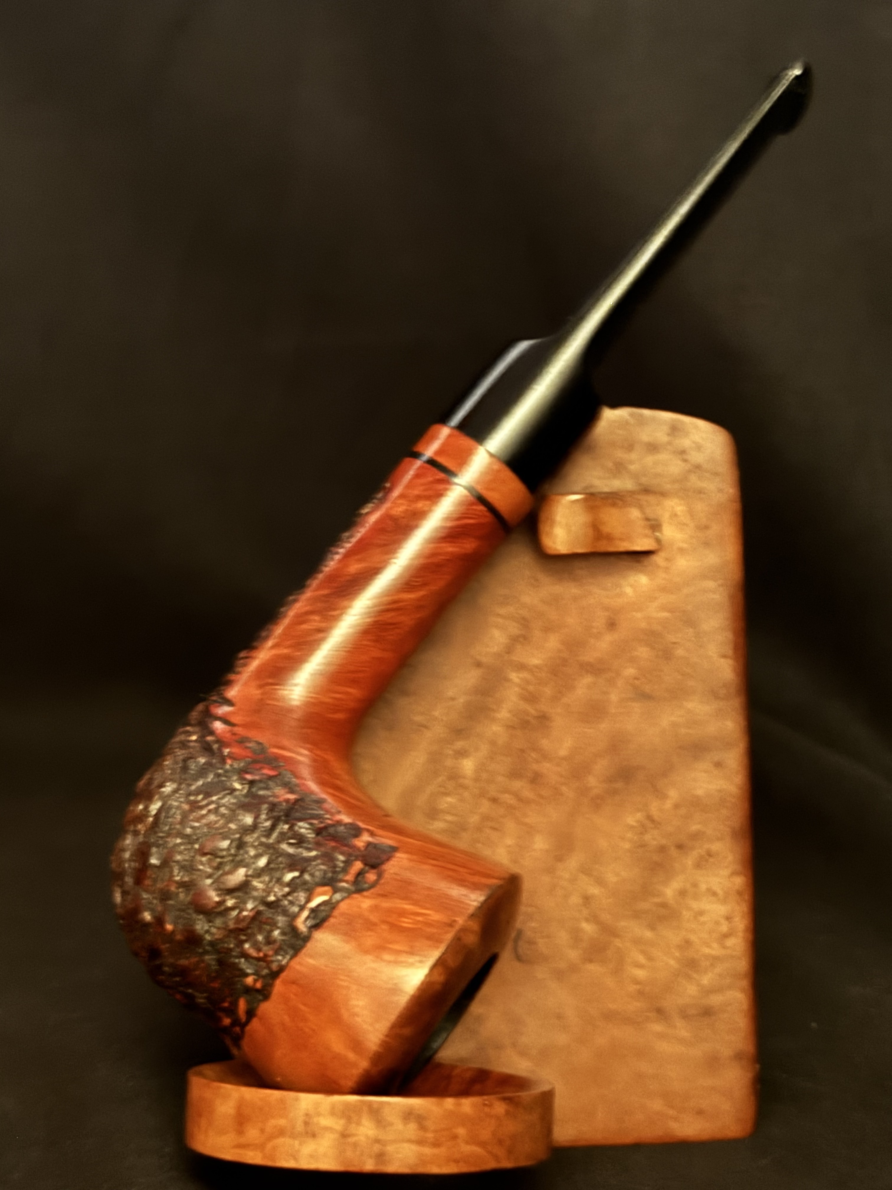 Jean Claude Smooth Sandblast Dublin Estate Pipe 9mm Filter Fishtail Stem 2
