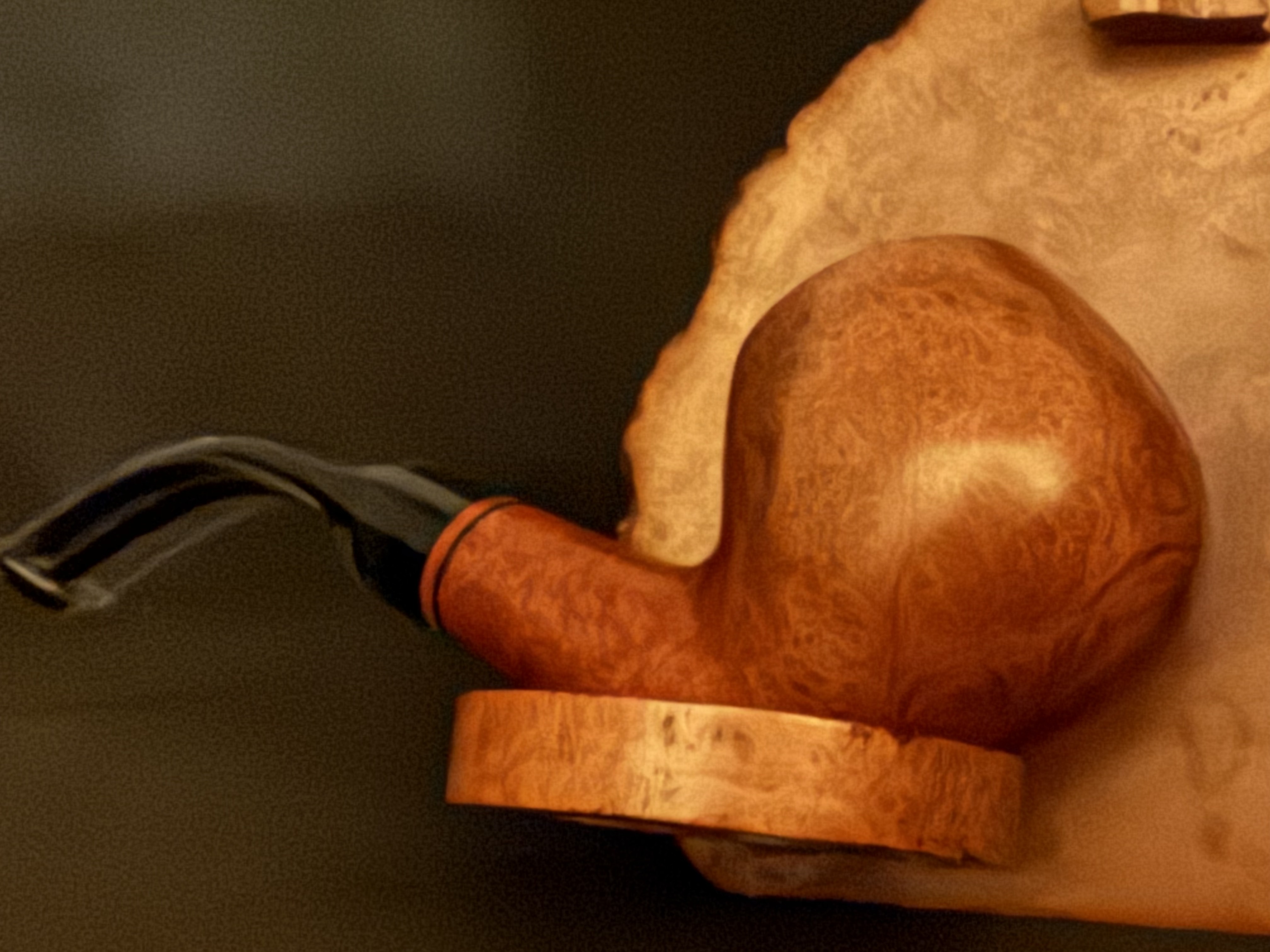 Jean Claude Smooth Bent Apple Pipe, Transparent Acrylic Saddle Stem, 9mm Filter 8