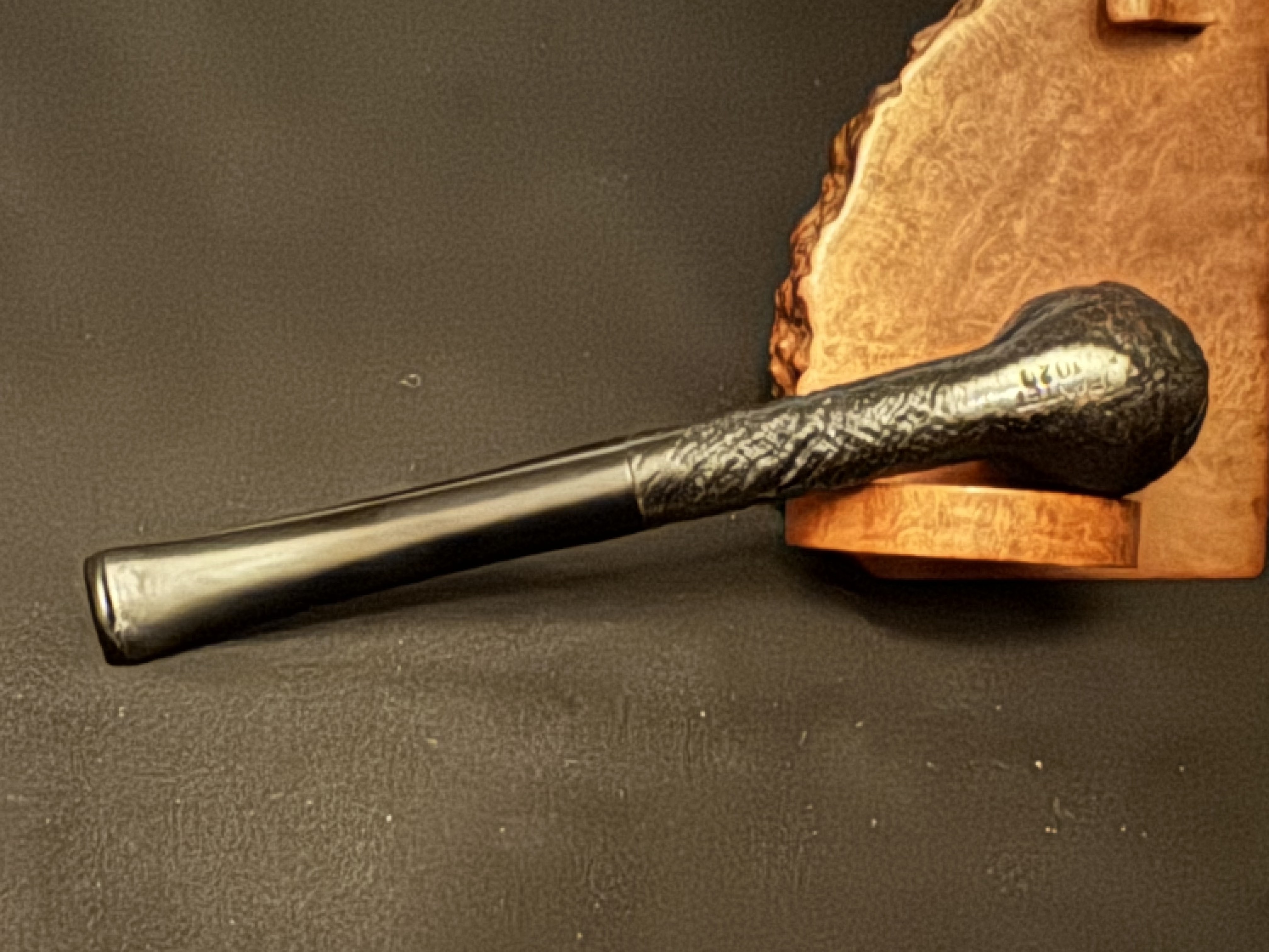 Jeantet French Chimney Sandblasted Bent Fishtail Estate Pipe 1020 6