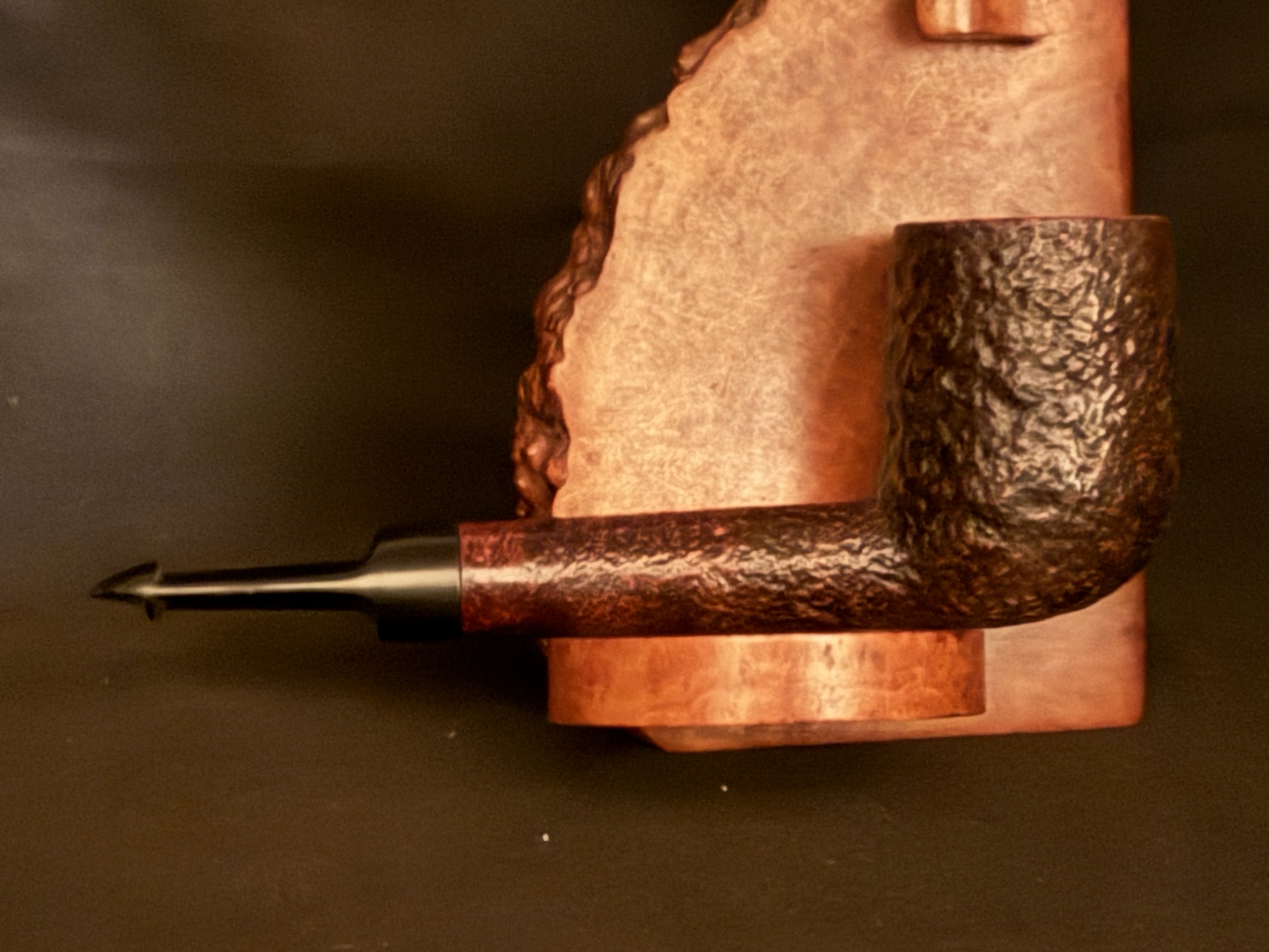 Peterson Kapruf 53 Sandblasted Smooth Vulcanite Saddle Stem 1996 Estate Pipe 4