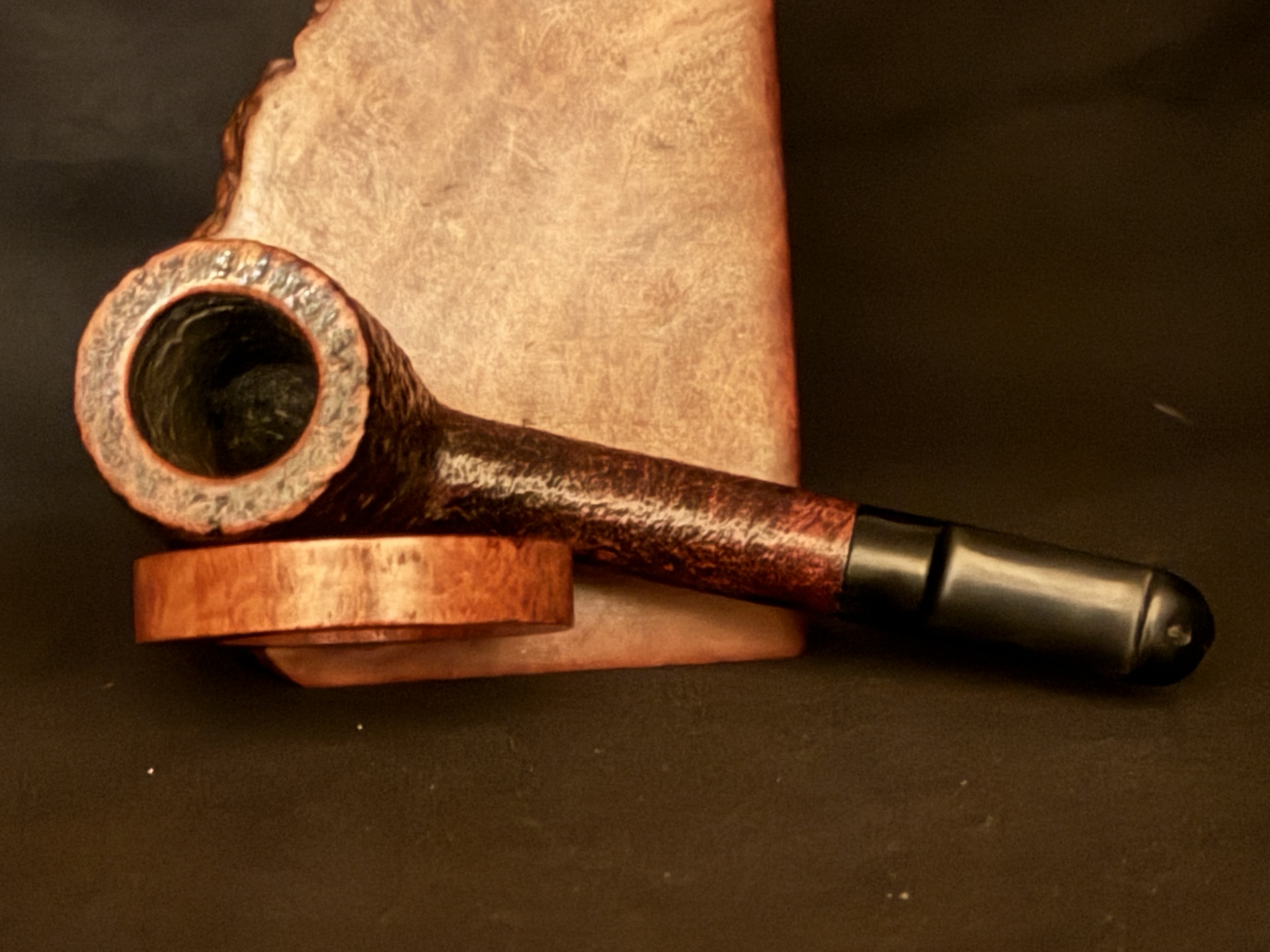 Peterson Kapruf 53 Sandblasted Smooth Vulcanite Saddle Stem 1996 Estate Pipe 5