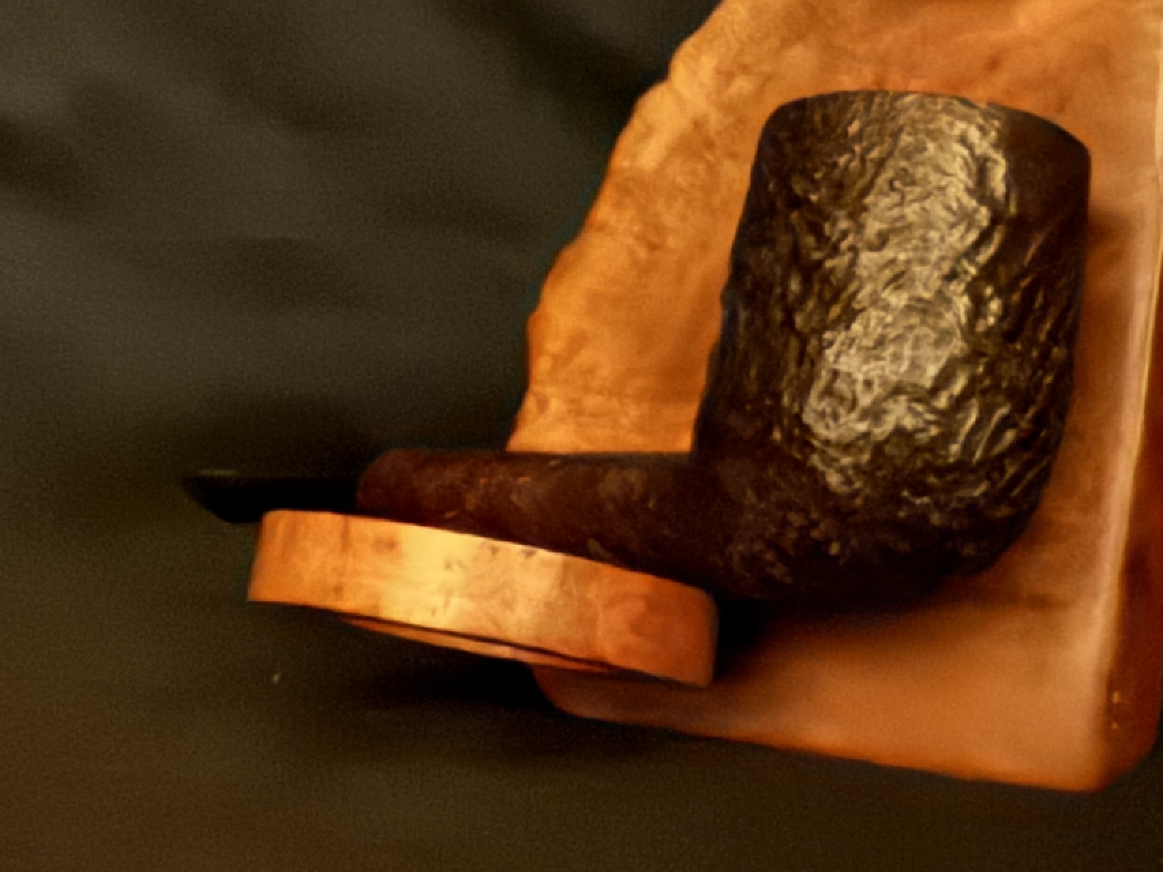 Peterson Kapruf 53 Sandblasted Smooth Vulcanite Saddle Stem 1996 Estate Pipe 7
