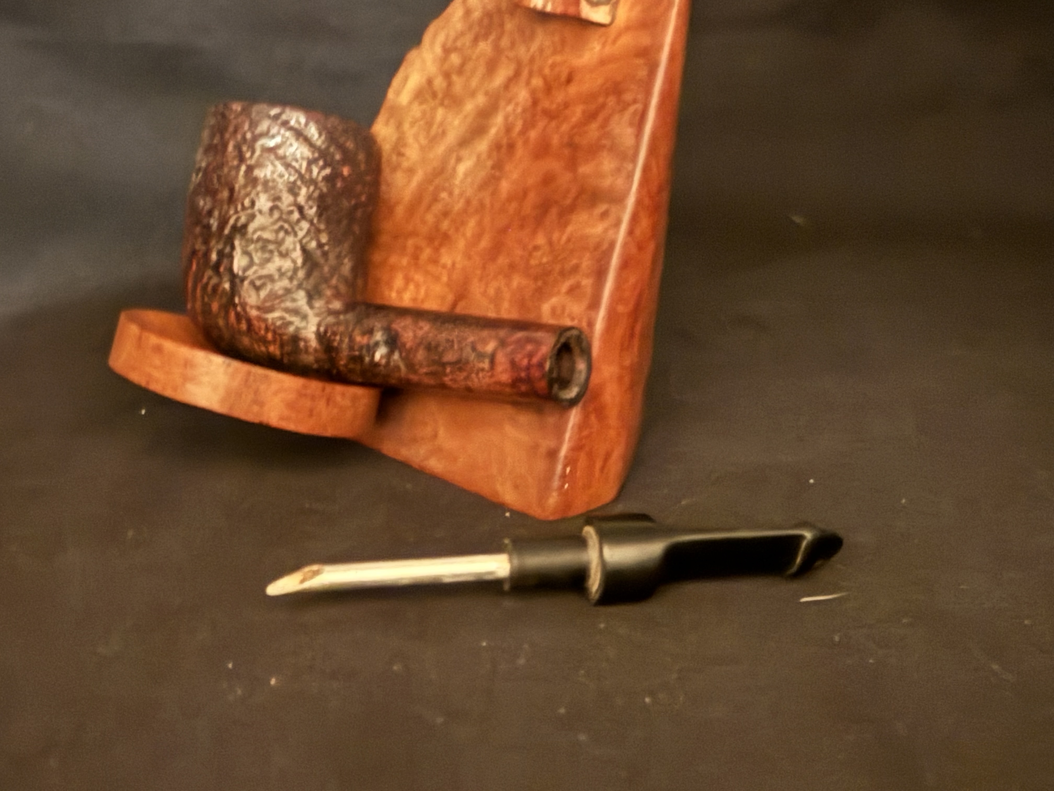 Peterson Kapruf 53 Sandblasted Smooth Vulcanite Saddle Stem 1996 Estate Pipe 10